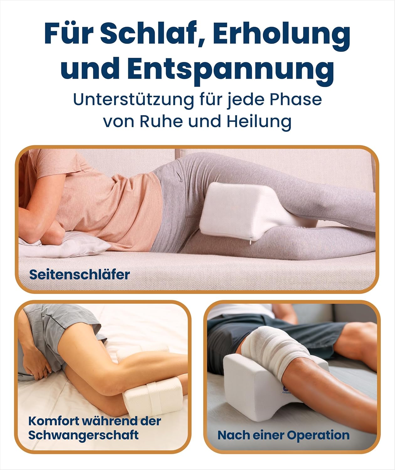 Thumbnail 6 de Everlasting Comfort Memory-Foam Kniekissen für Seitenschläfer – Entlastung bei Ischias, mit abnehmbarem Gurt