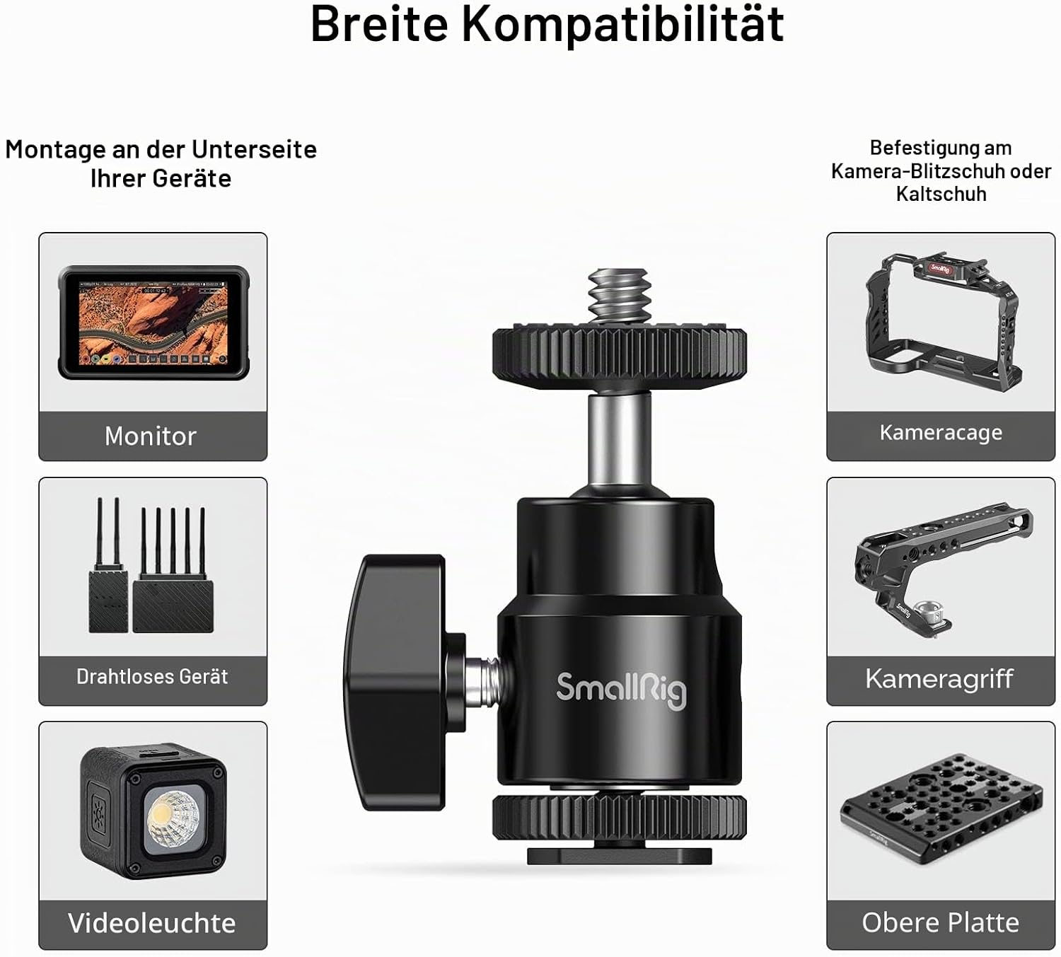 Thumbnail 1 de SmallRig Mini Ball Head 2er-Set mit Cold-Shoe-Adapter (2059) für DSLR/Monitor