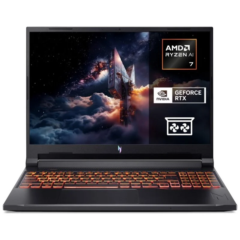 Detalle de Acer Nitro V 16 ANV16-42-R2F8, portátil de 16″ con Ryzen 7, 32 GB y RTX 5070