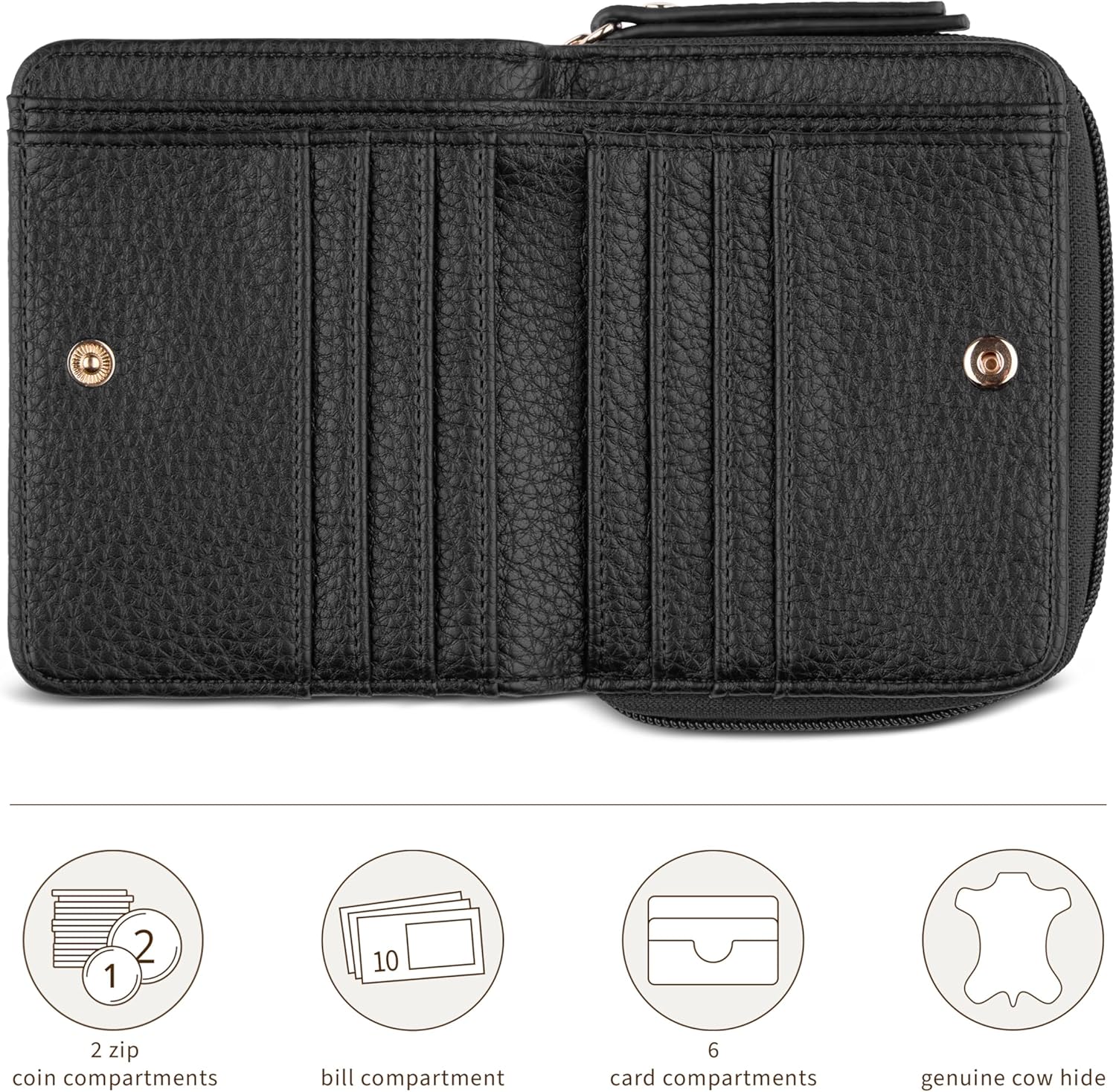 Thumbnail 4 de Bugatti Elina portefeuille pour femme en simili-cuir noir