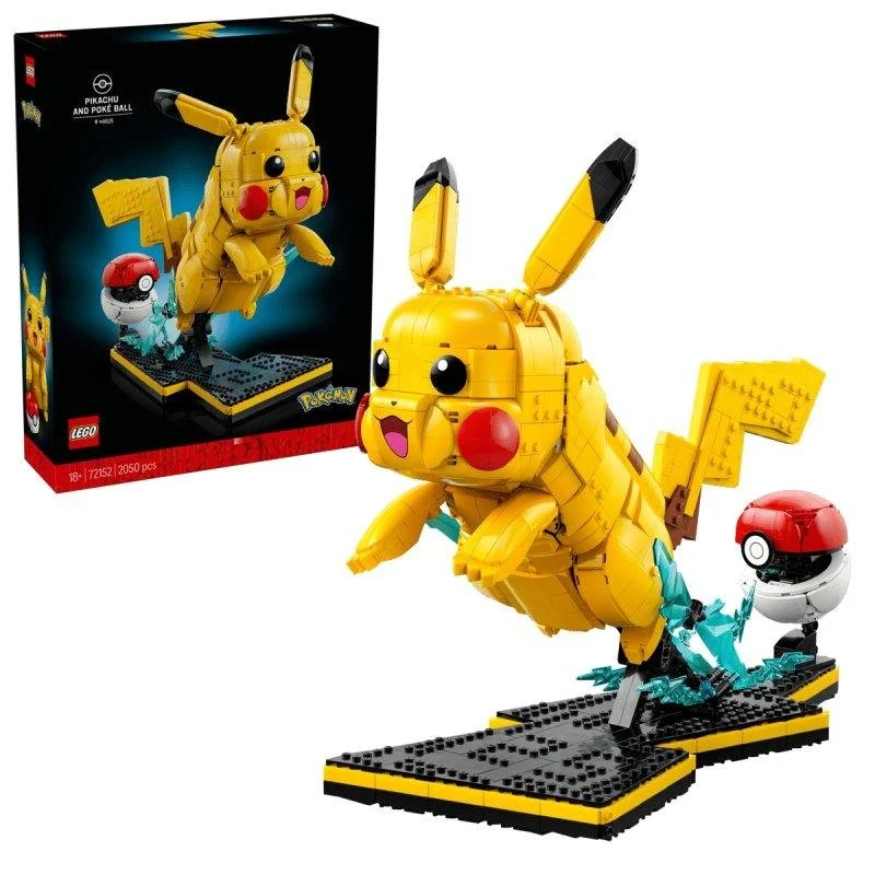 Detalle de LEGO Pokémon Pikachu y Poké Ball 72152: 2050 piezas para coleccionistas y fans exigentes