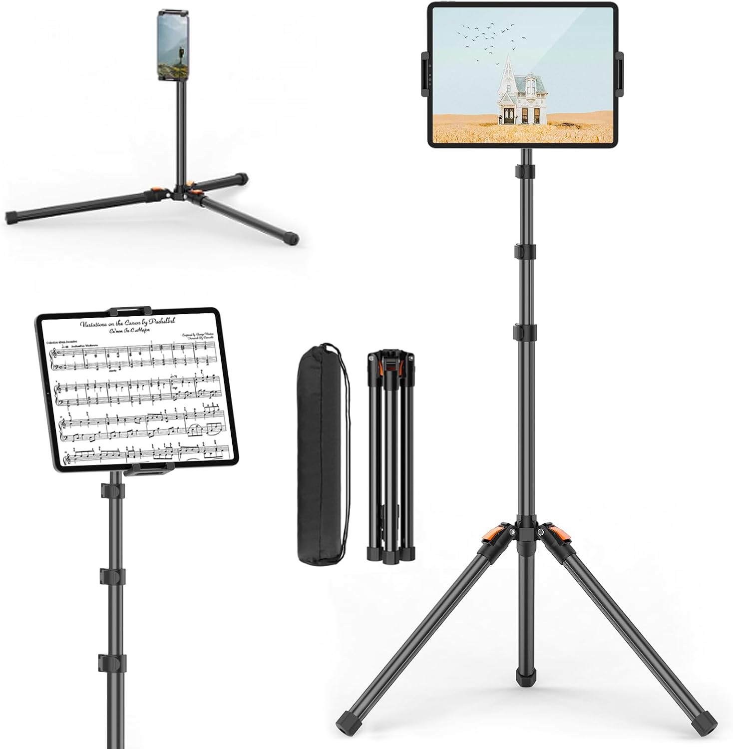 Detalle de XXZU 72in Tablet Floor Stand Tripod for 4.7–13” devices