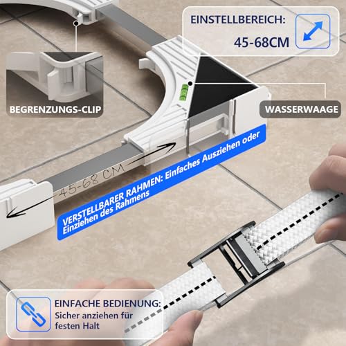Thumbnail 5 de JHCHU Slimline Waschtrockner-Stapelset – universeller ultradünner Rahmen für 45–68 cm Geräte