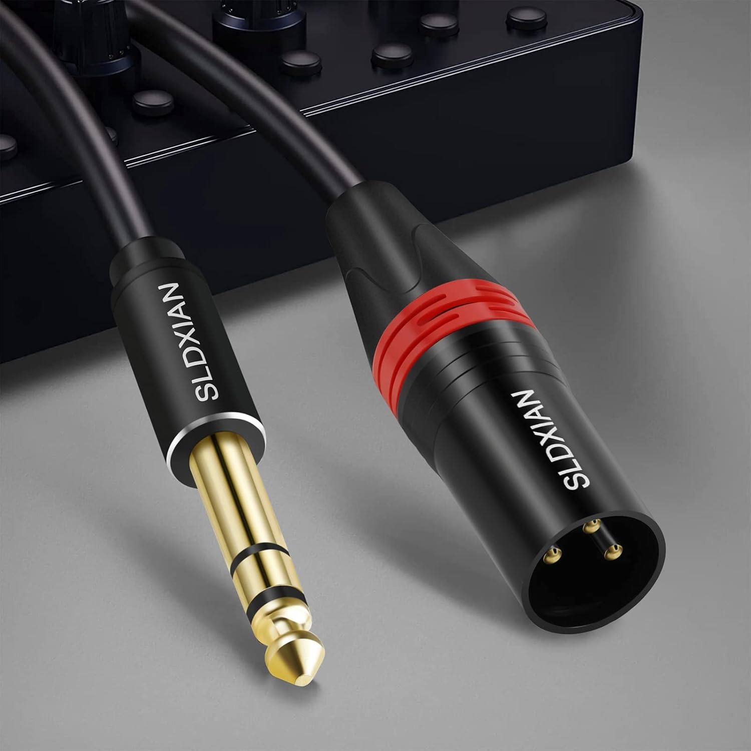 Thumbnail 4 de SLDXIAN XLR-kabel 15M met 6,35mm-TRS- en XLR-stekker, gebalanceerd