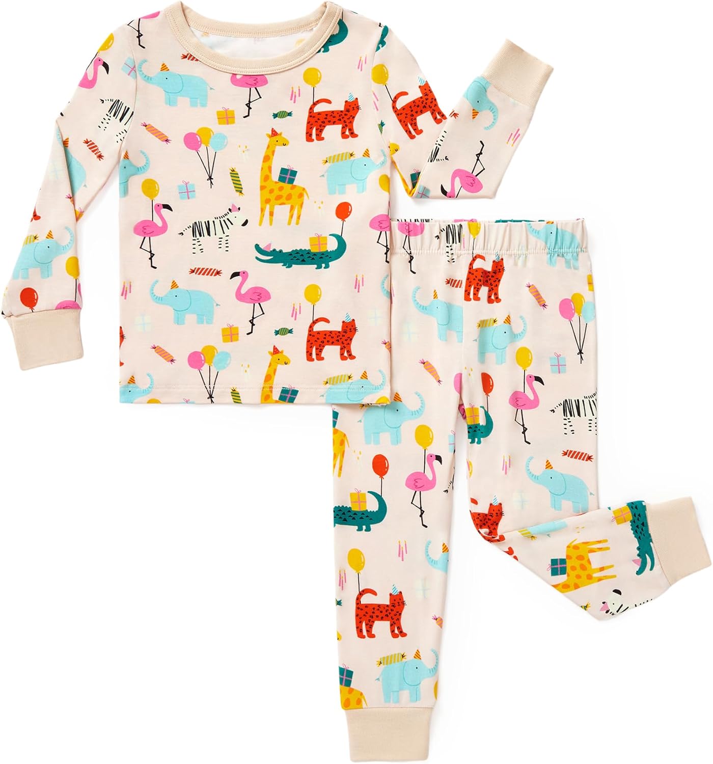Detalle de PATPAT Bamboo Viscose Toddler Pajama Sets (93% Viscose from Bamboo) — Ultra-Soft Snug Fit Sleepers