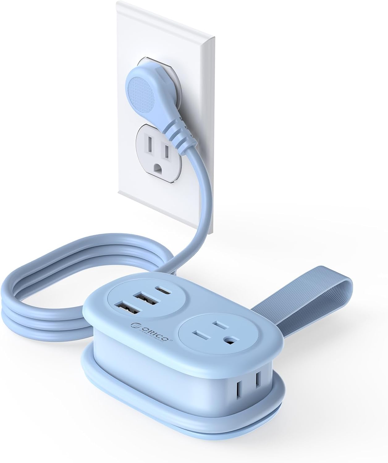 Detalle de Orico AP3-2A2U1C-US Travel Power Strip, 2 AC Outlets and 3 USB Ports