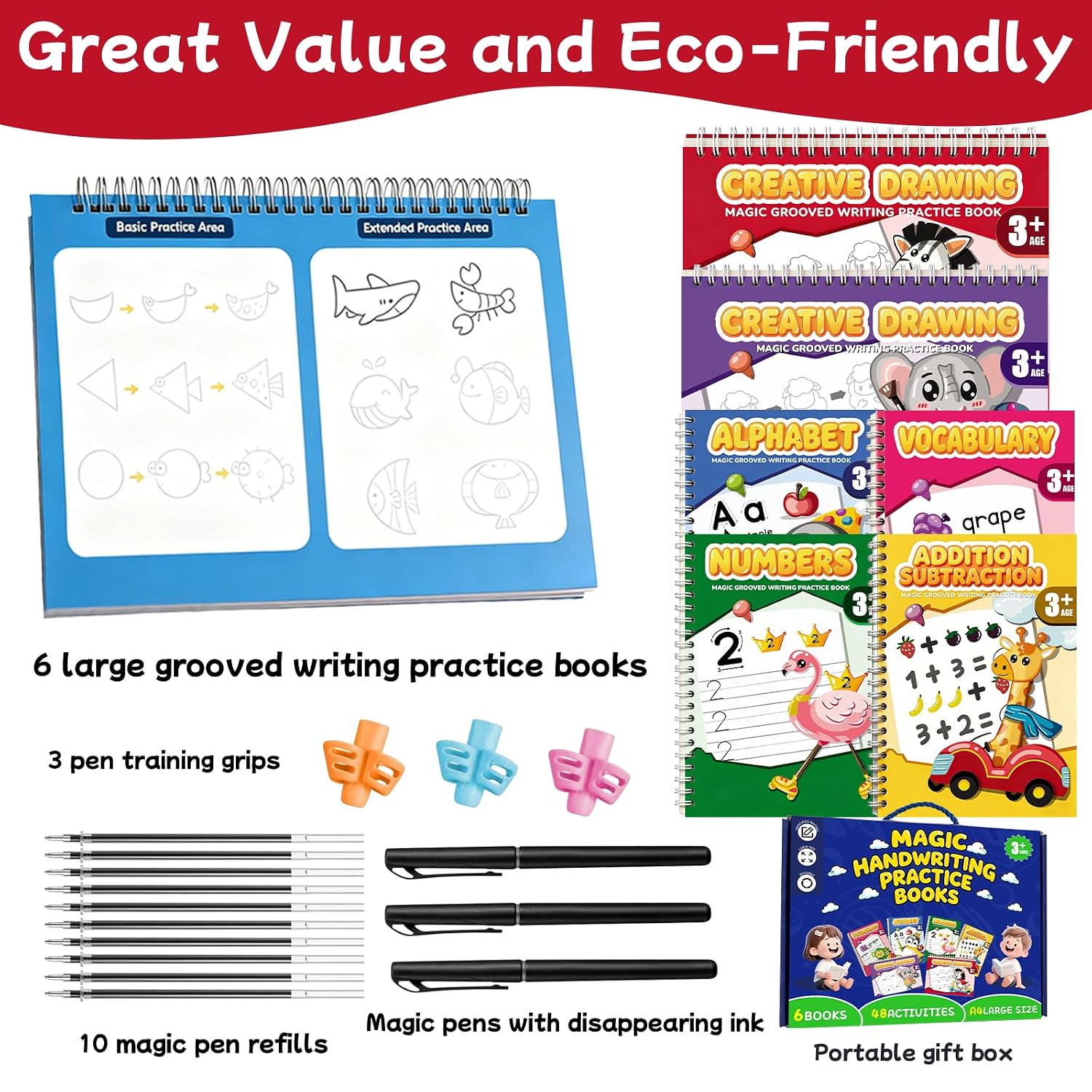 Detalle de Magic Reusable Handwriting Practice Books