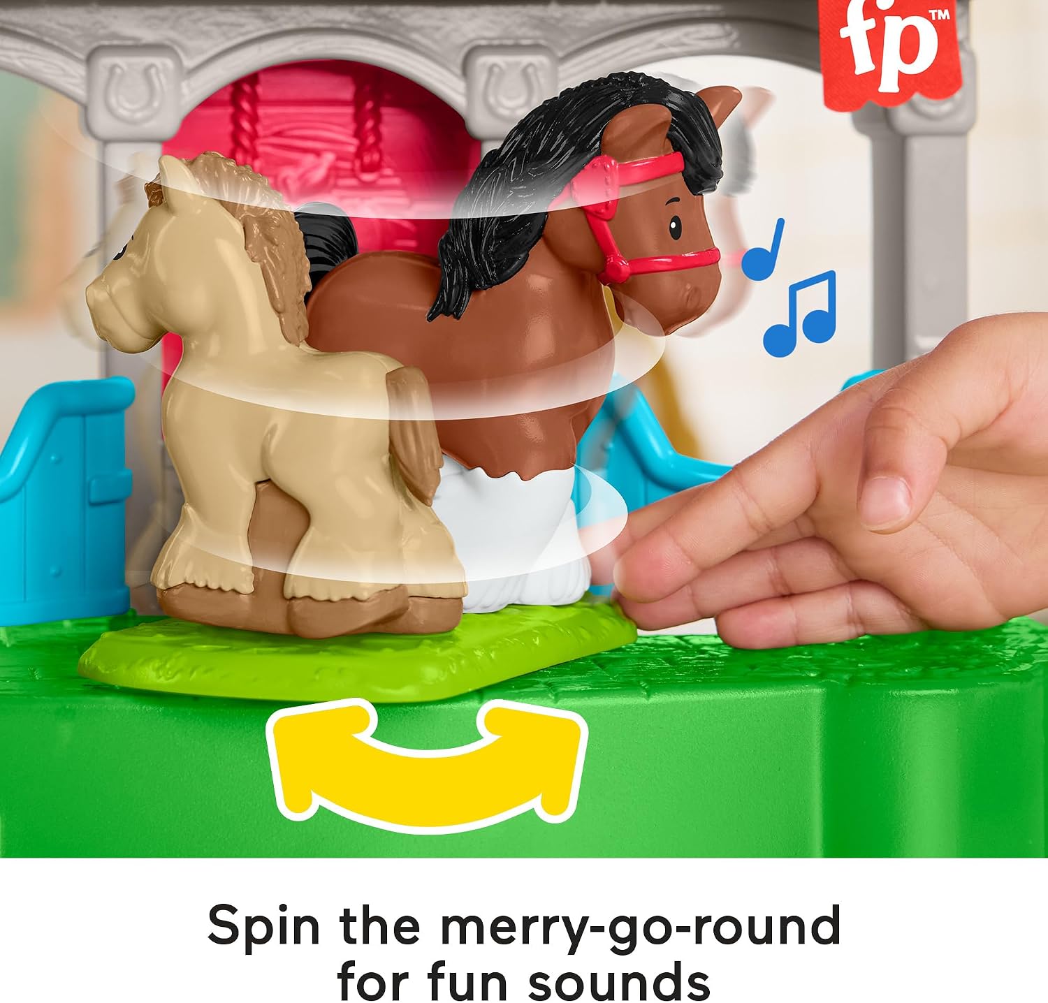 Detalle de Fisher-Price Little People Friendly Horses Stable Playset (HWR84)