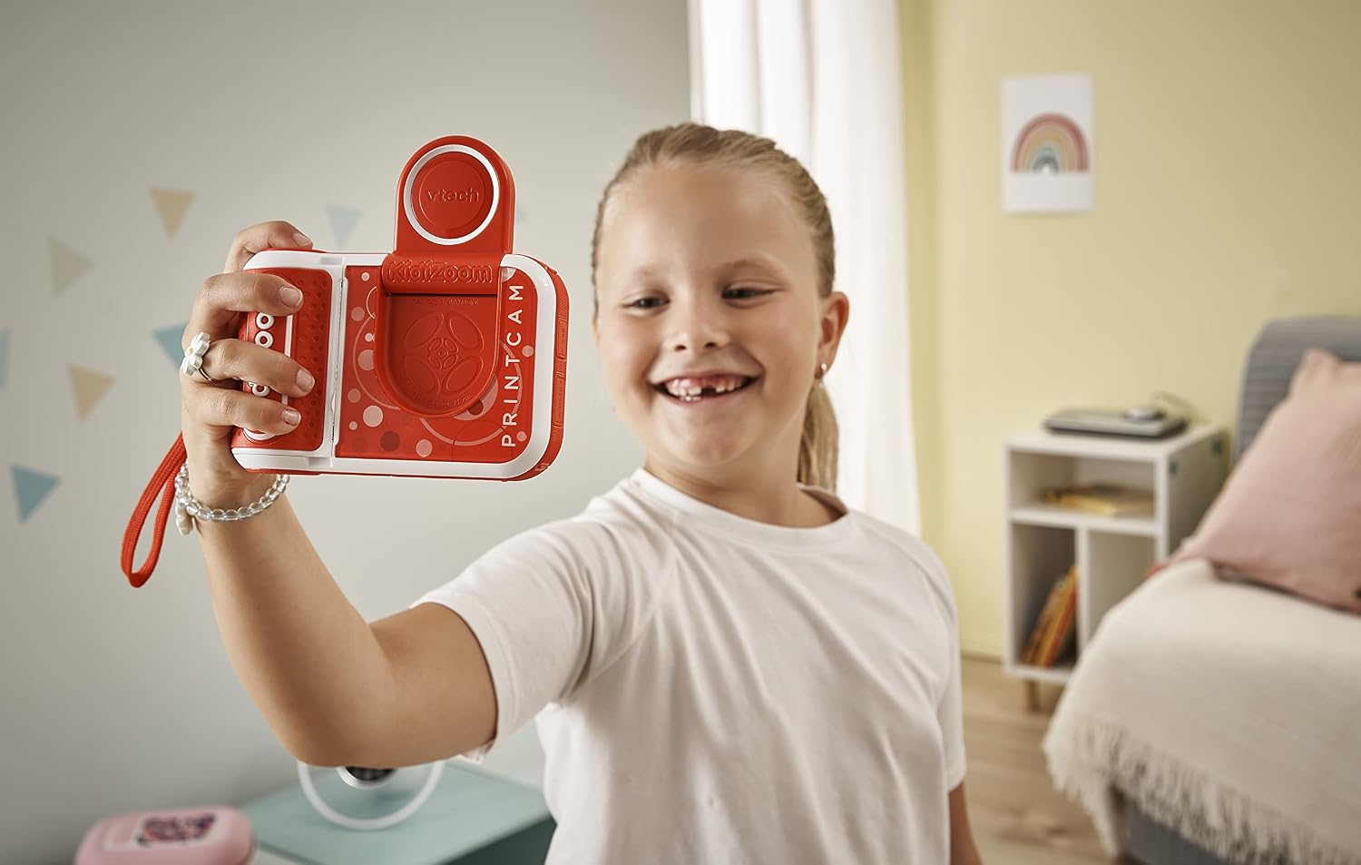 Detalle de VTech KidiZoom PrintCam (Red) kids instant digital camera with built-in printer, video recording and comic strip maker
