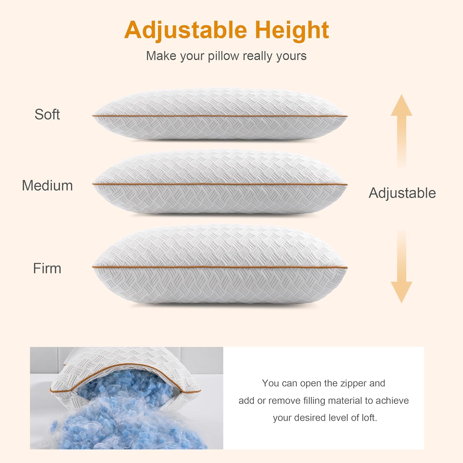 Thumbnail 2 de Twirest Shredded Memory Foam Pillow 48×74 cm