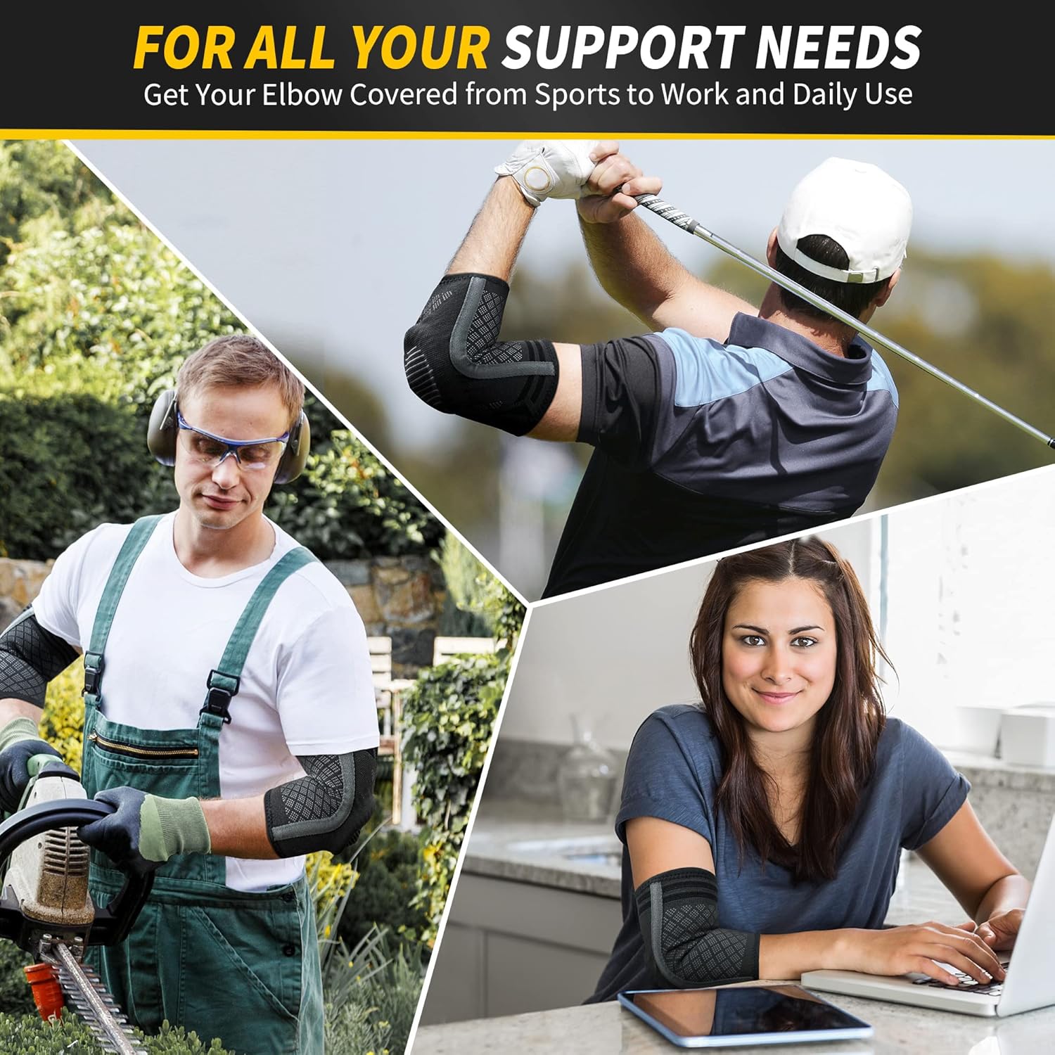 Thumbnail 6 de CAMBIVO Elbow Support 2 Pack