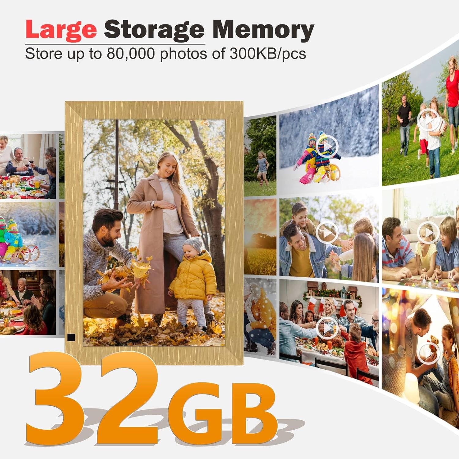 Thumbnail 3 de AHOWAI 32GB 10.1 Inch Digital Photo Frame