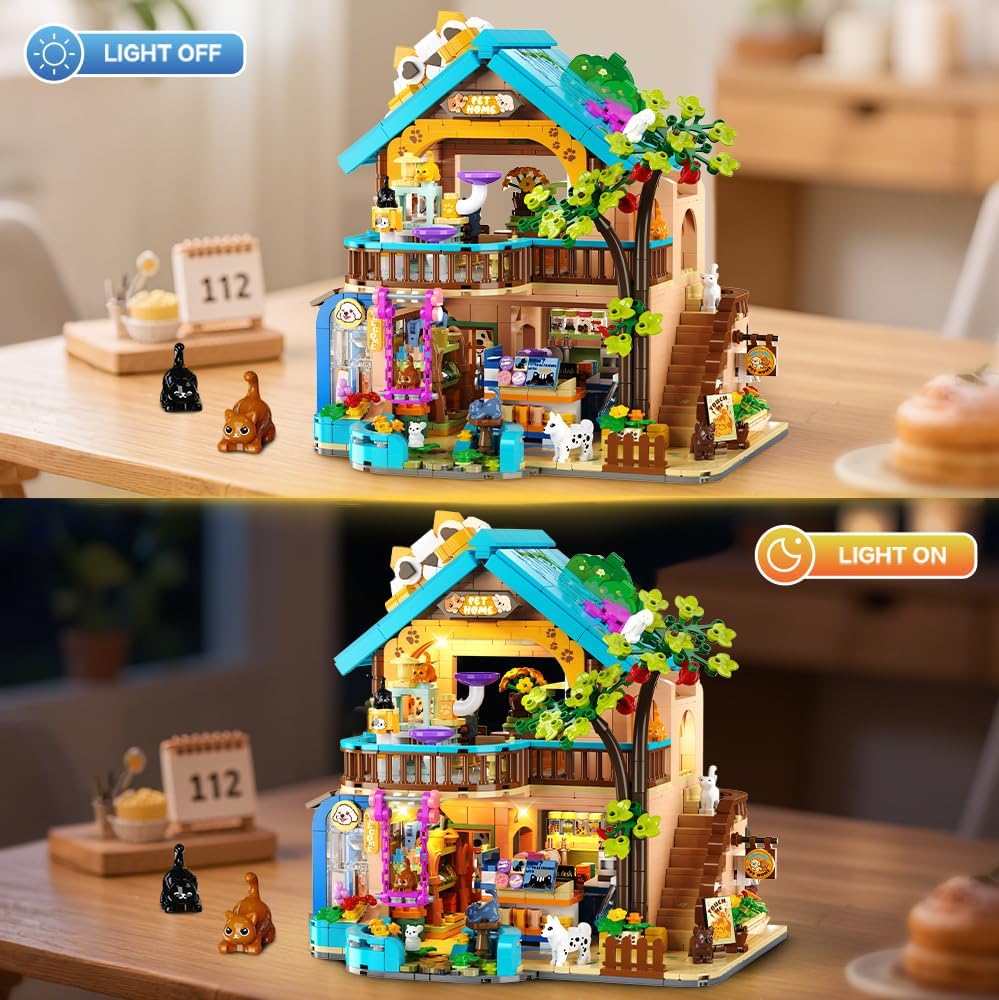 Thumbnail 3 de INSOON City Haustierladen Bauspielzeug 1431 Stück