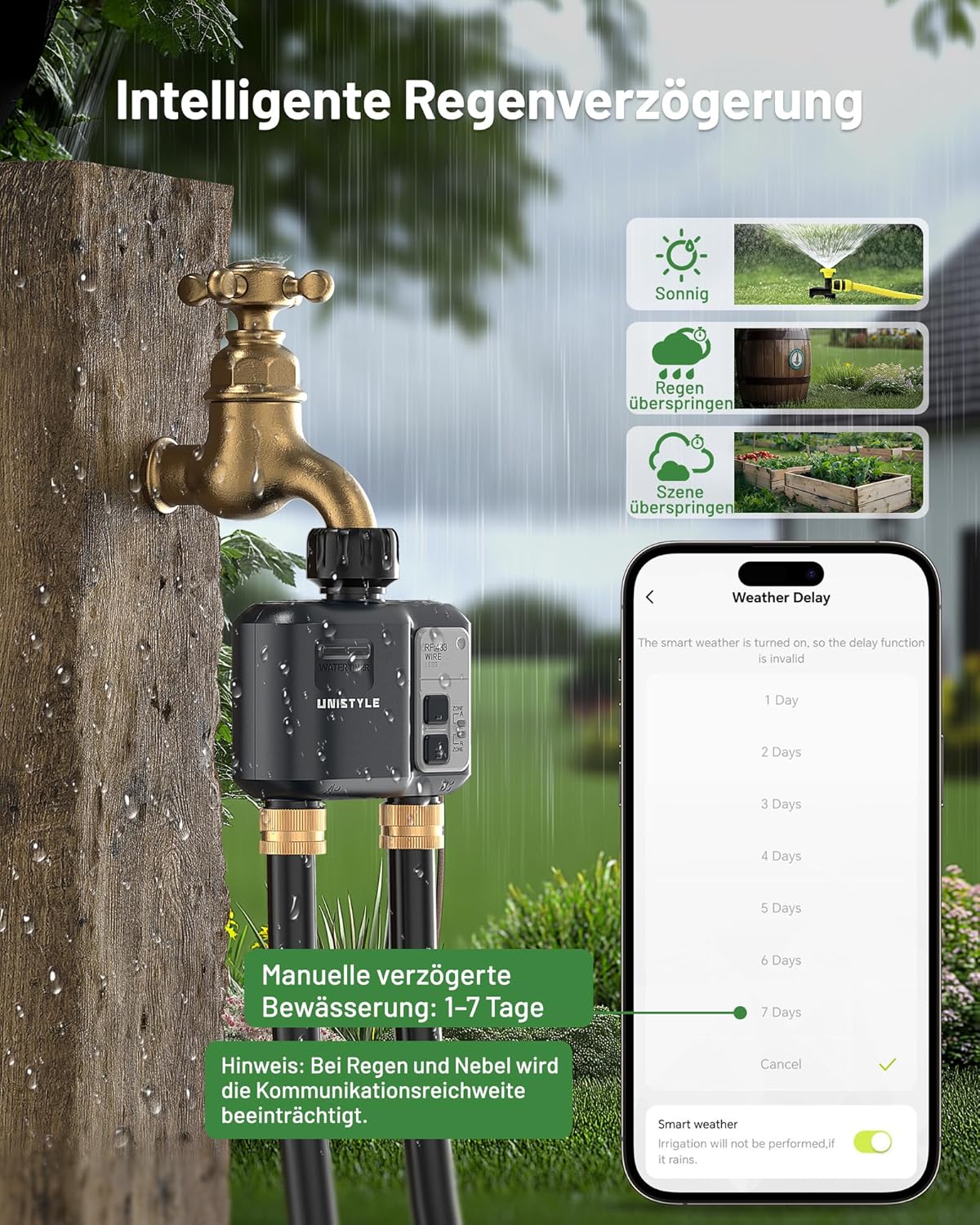 Thumbnail 4 de Bewässerungscomputer WLAN 2 Ausgänge – Zwei Zonen, App-Steuerung & Sprühmodus