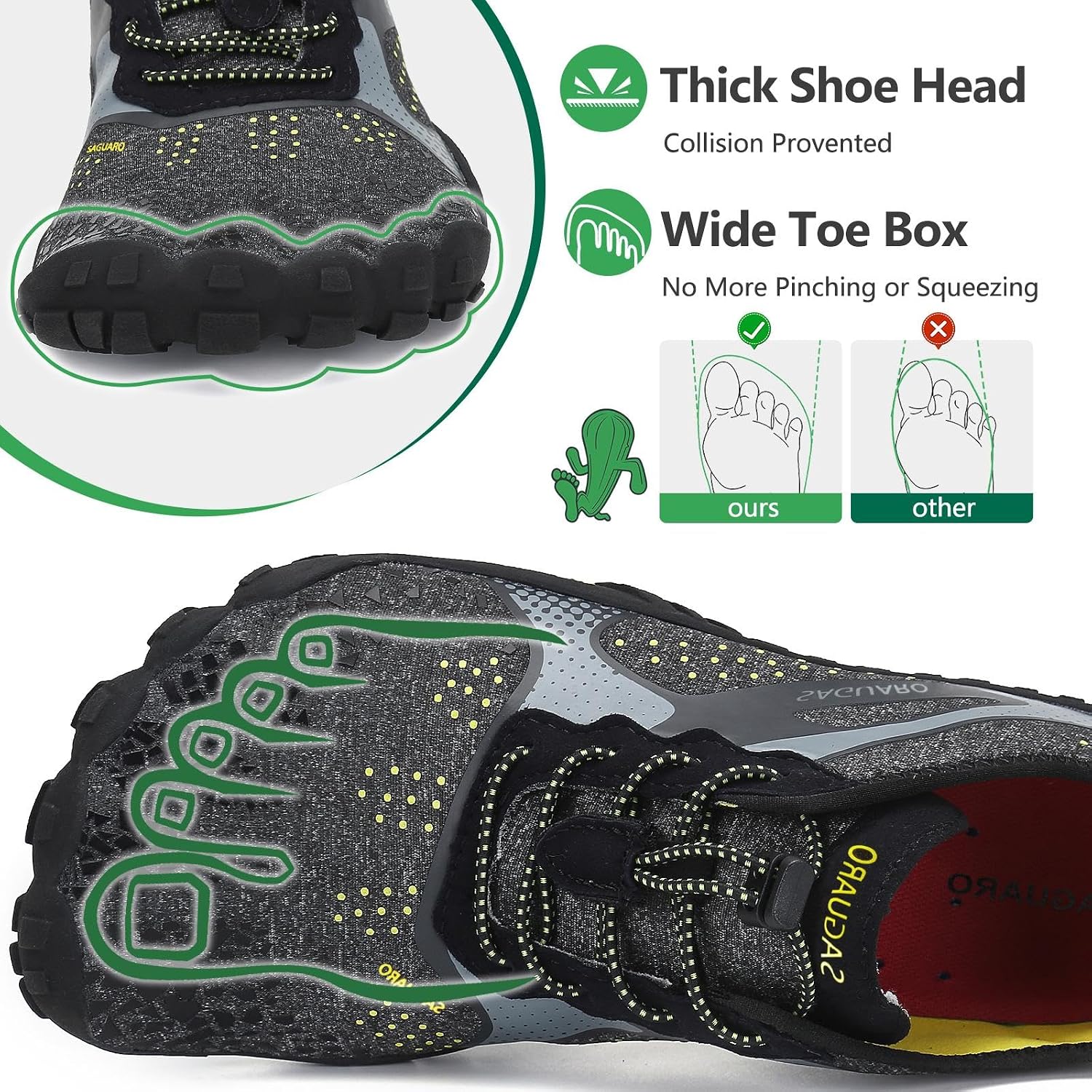 Thumbnail 2 de SAGUARO chaussures trail barefoot respirantes