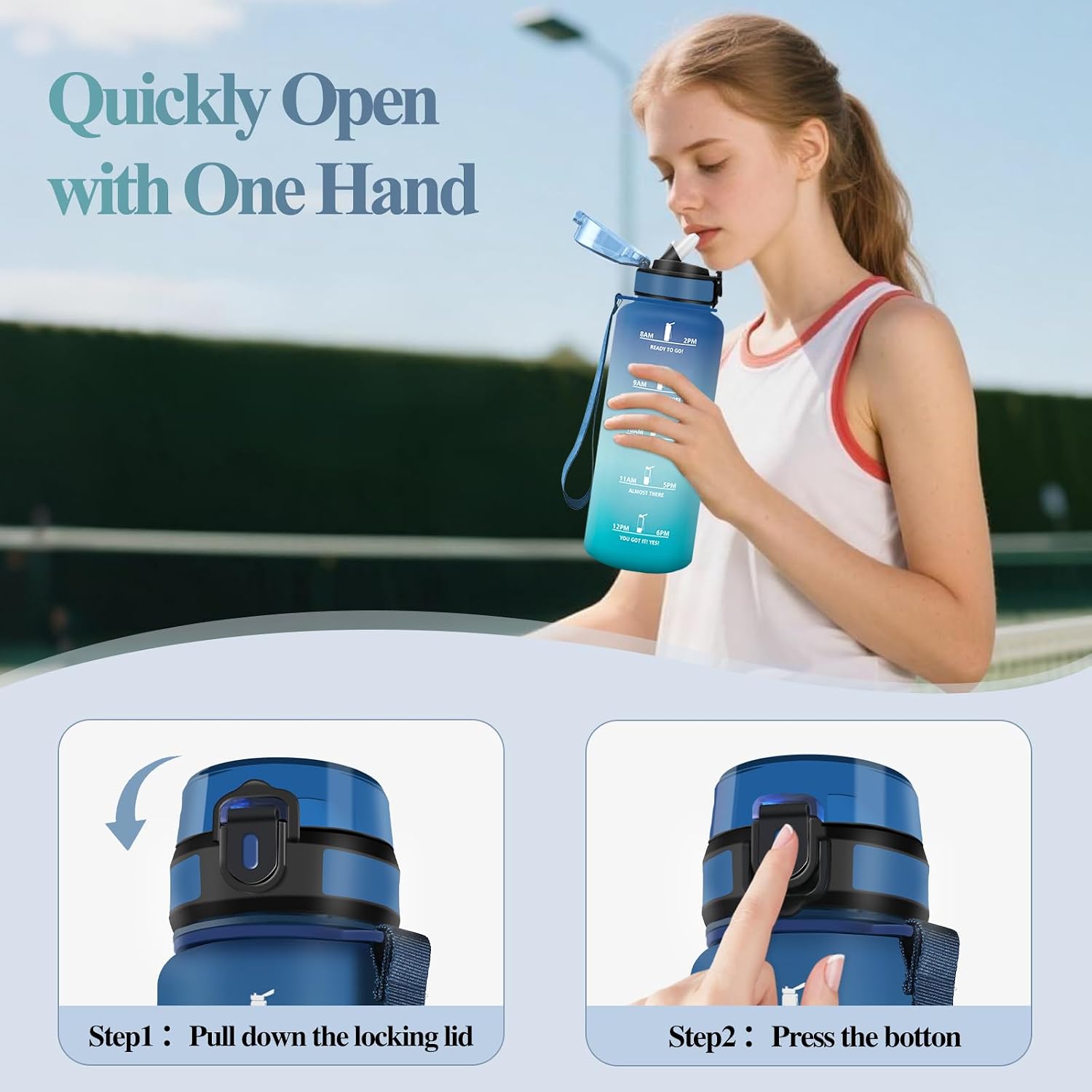Detalle 1 de Motswedi Gourde Sport 1500ml anti-fuite