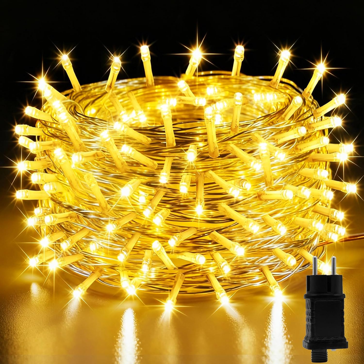 Detalle de MOVEONSTEP Luci Natale Esterno Interno 200LED 22M – Catena Luminosa IP44, 8 Modalità e Memoria