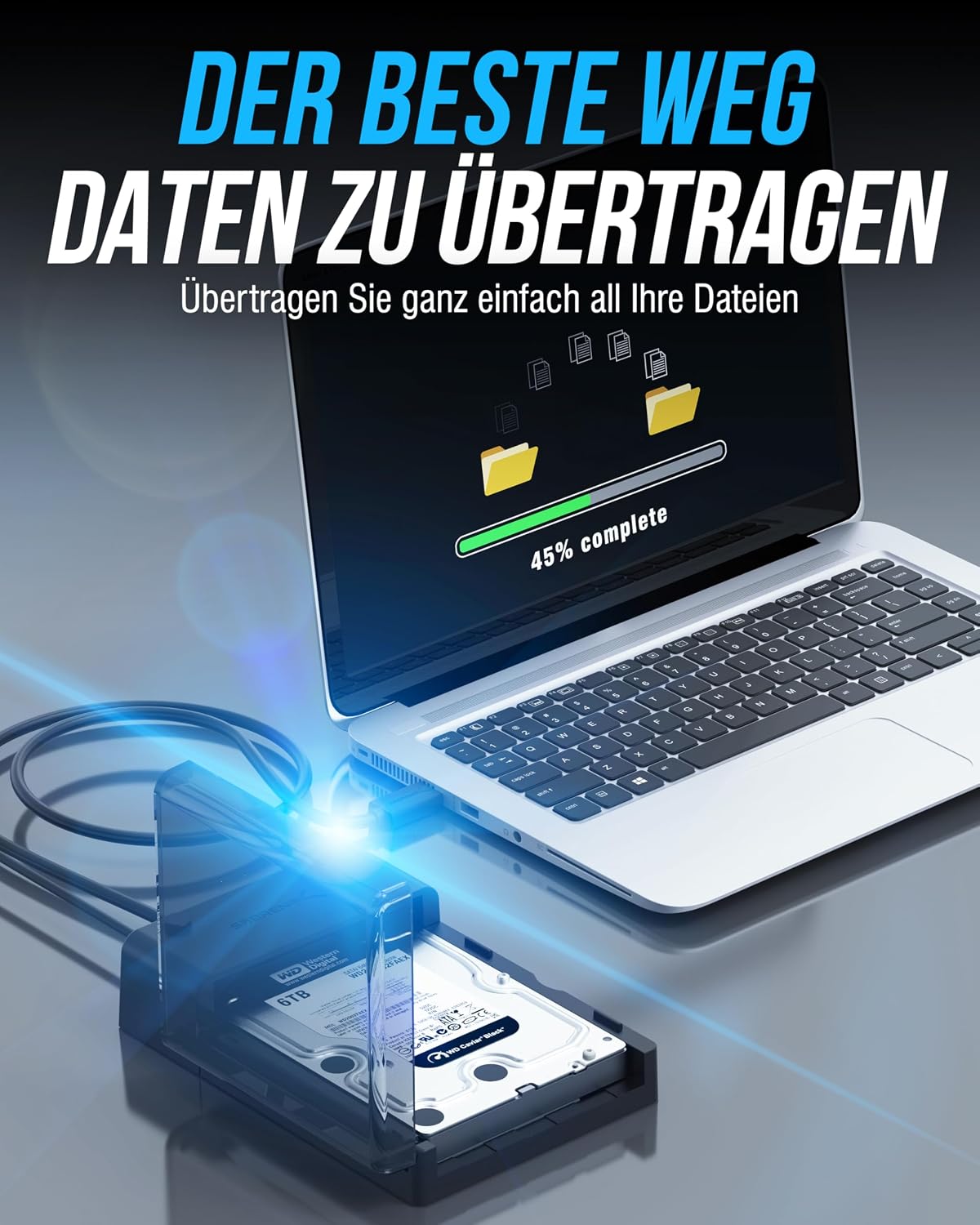 Detalle 2 de SABRENT EC-DFLT Dockingstation für 2,5"/3,5" HDD/SSD