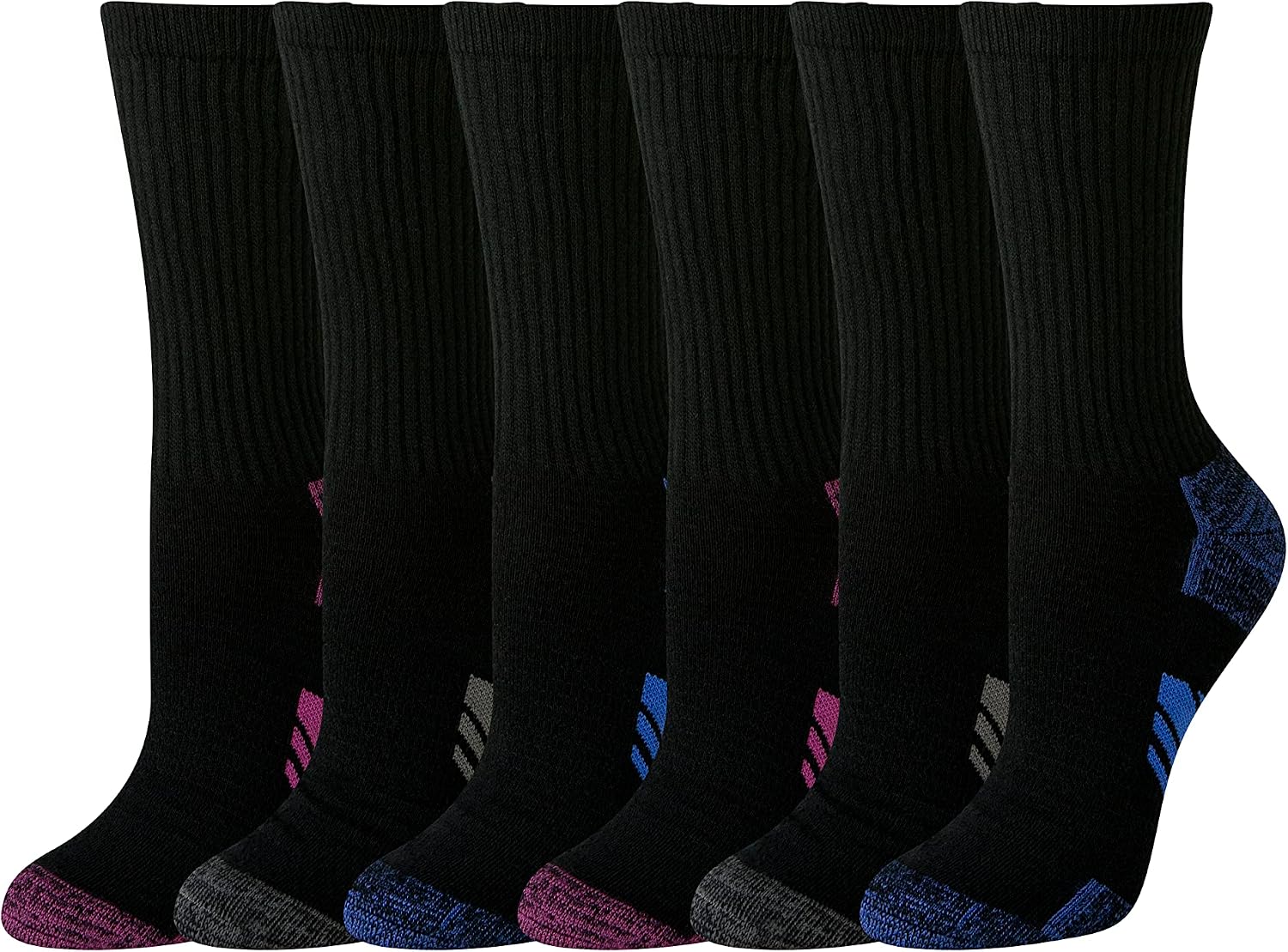 Detalle de Amazon Essentials Calcetines deportivos 6 pares, talla 36-39