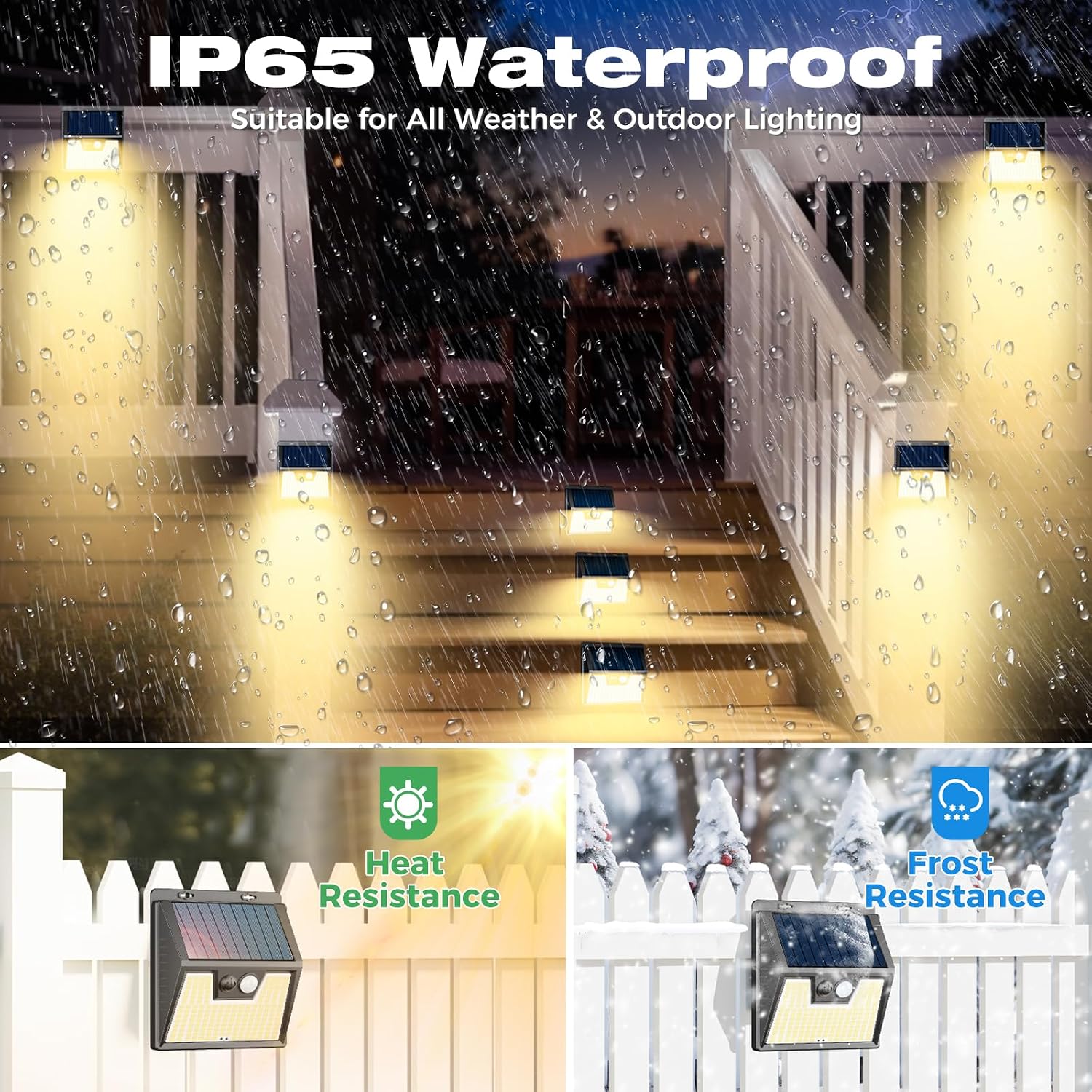 Detalle de LOTMOS 6 Pack Solar Lights: 176 LED Ultra Bright Outdoor Security with Motion Sensor