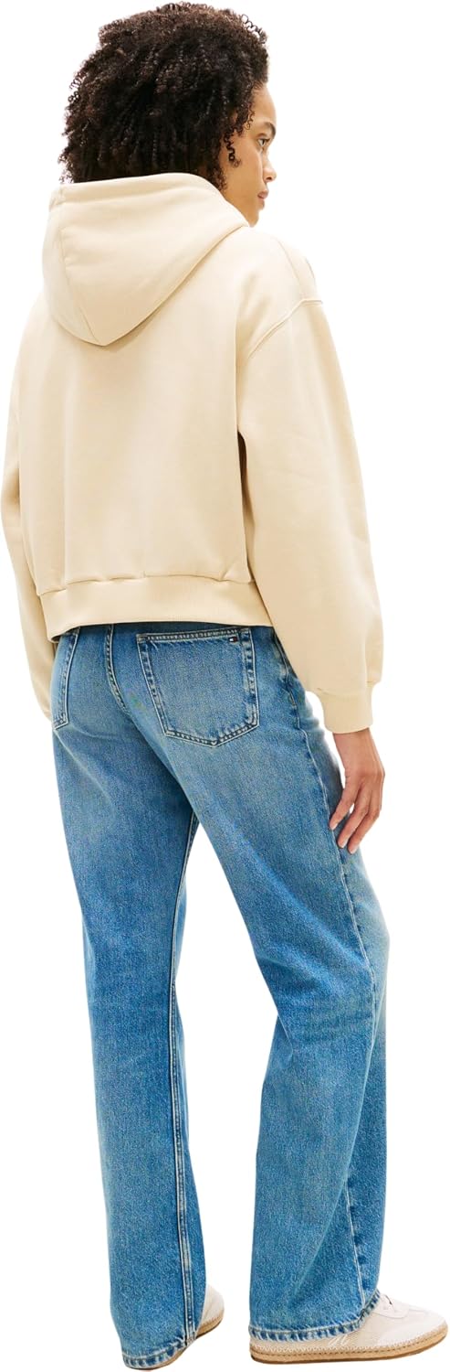 Detalle de Tommy Hilfiger Corp Logo Mdrn Hoodie Ww0ww47832: felpa con cappuccio da donna