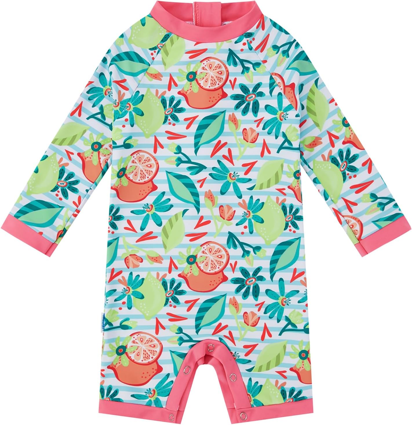 Detalle de Maillot de Bain upandfast pour bébé et enfant UPF 50+ avec boutons au bas et fermeture éclair