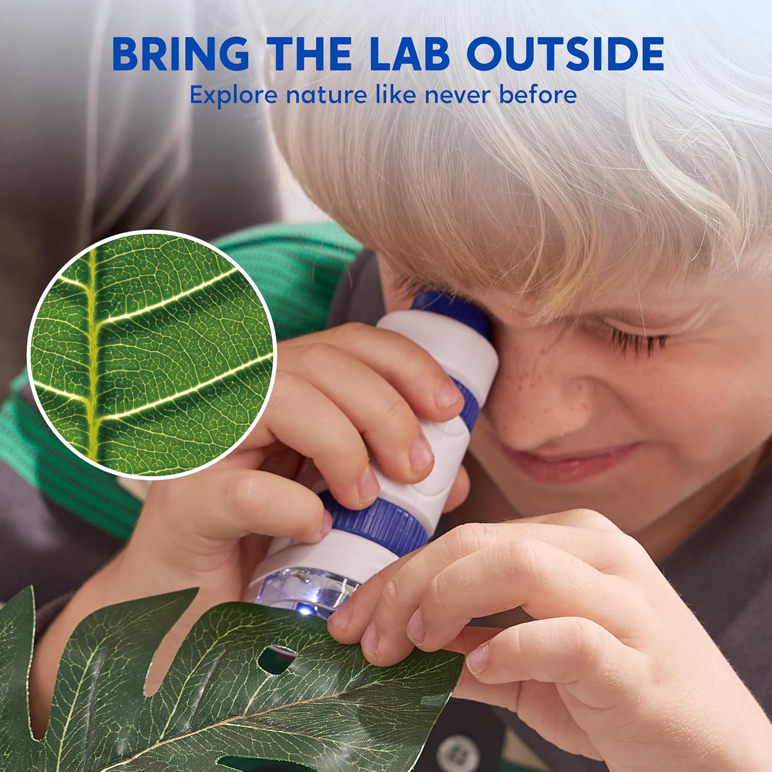Thumbnail 3 de Klever Kits Microscope for Kids: 2 in 1 Portable LED Microscope (60x–180x) with Slides and Phone Holder