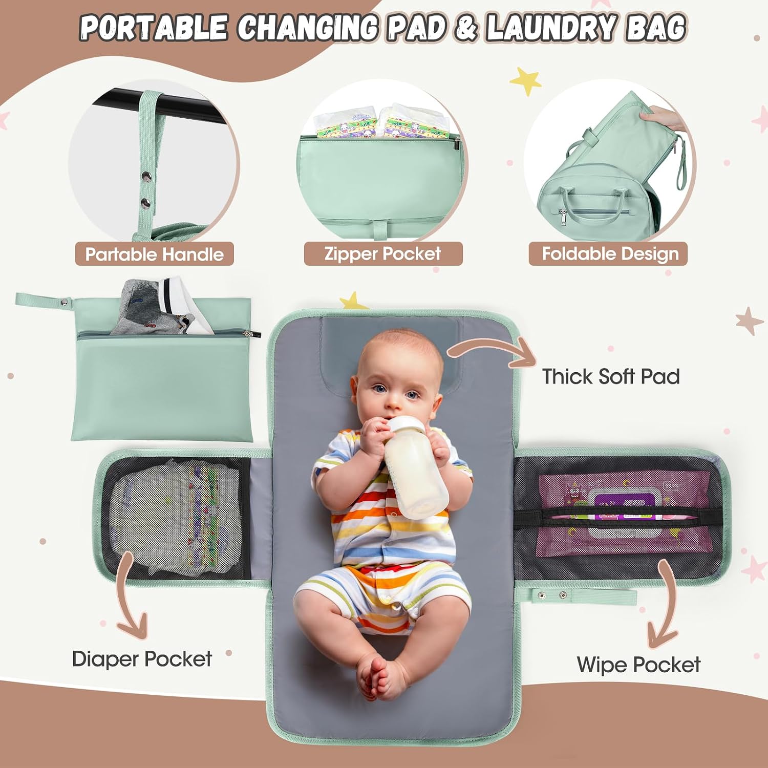 Detalle 2 de RAINSMORE Baby Changing Bags Backpack 1pc