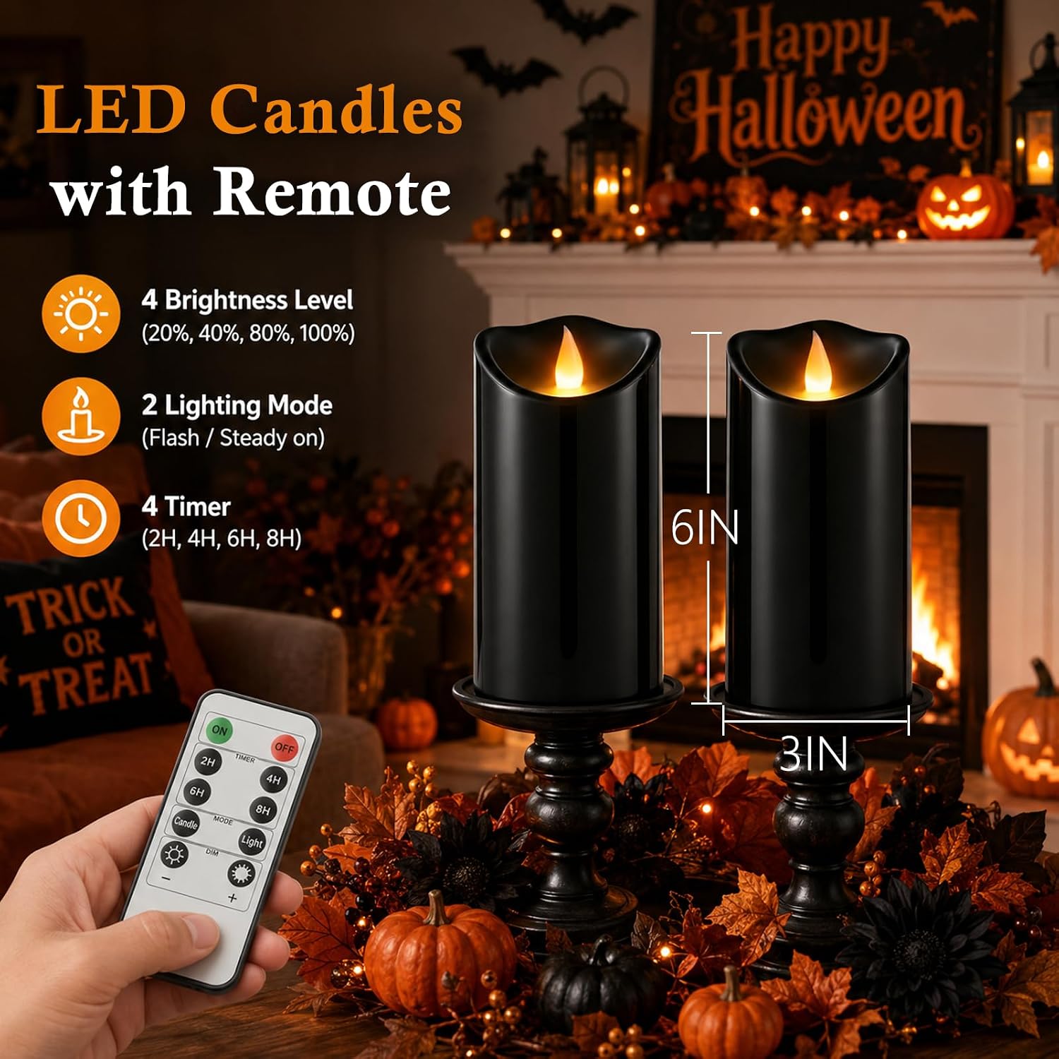 Detalle de Haown Flameless Candles, Plastic