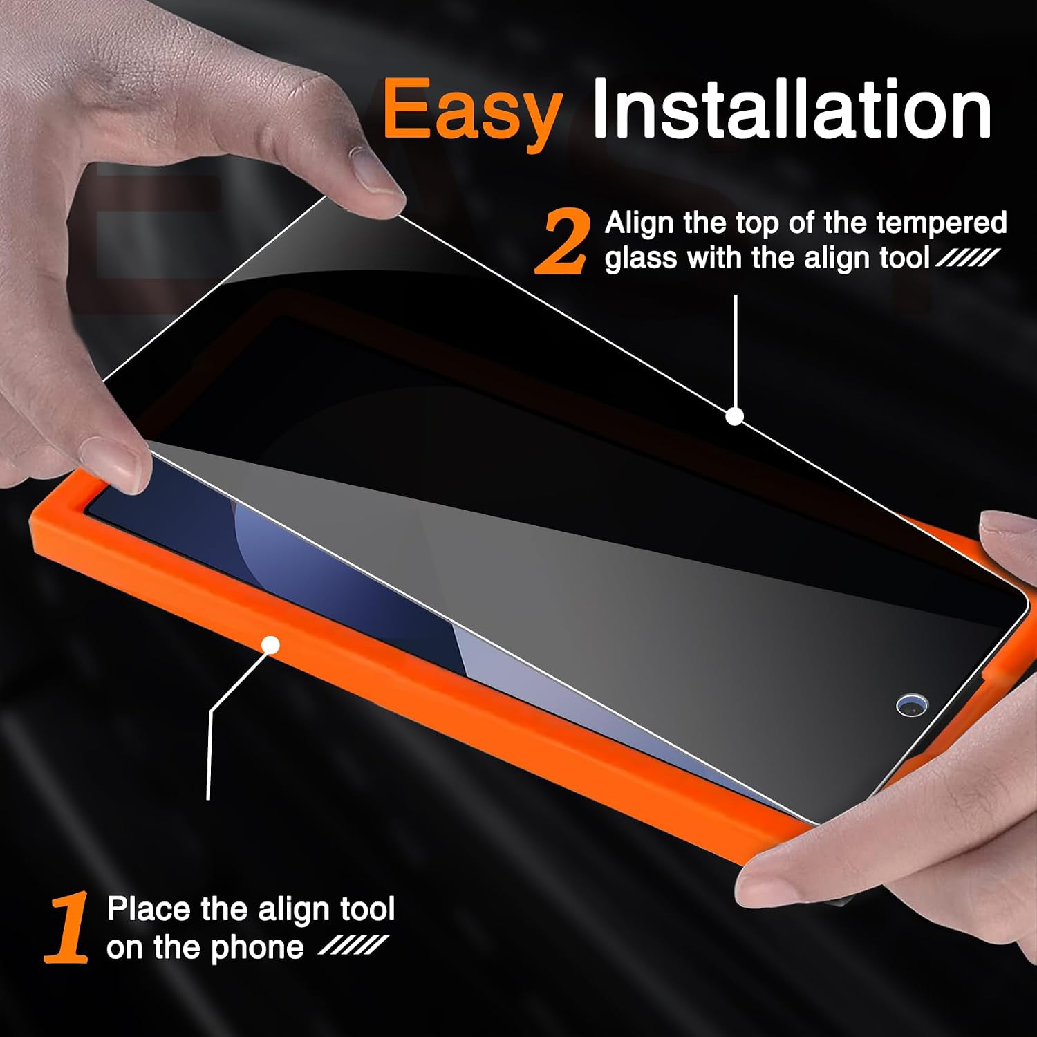 Detalle de Wiaocit Privacy Screen Protector for Galaxy Z Fold 8 Ultra/Z Fold 7, 9H+ Glass
