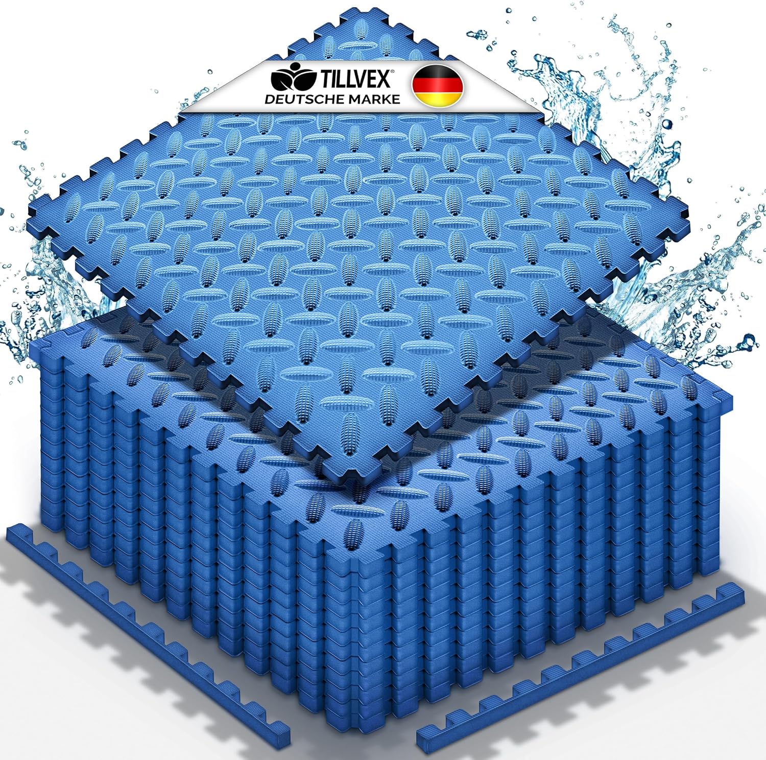 Detalle de tillvex® Tapis de piscine 48 pièces 38,5 cm