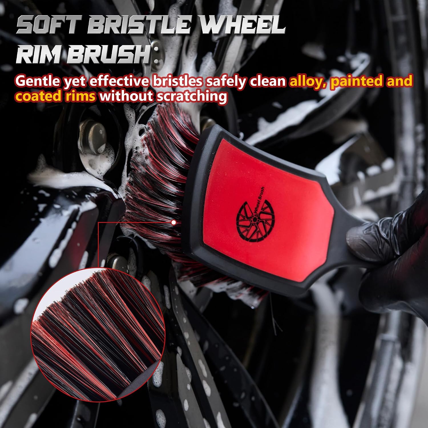 Detalle 2 de BMLEI Wheel and Tire Brush Set, 2-Pack