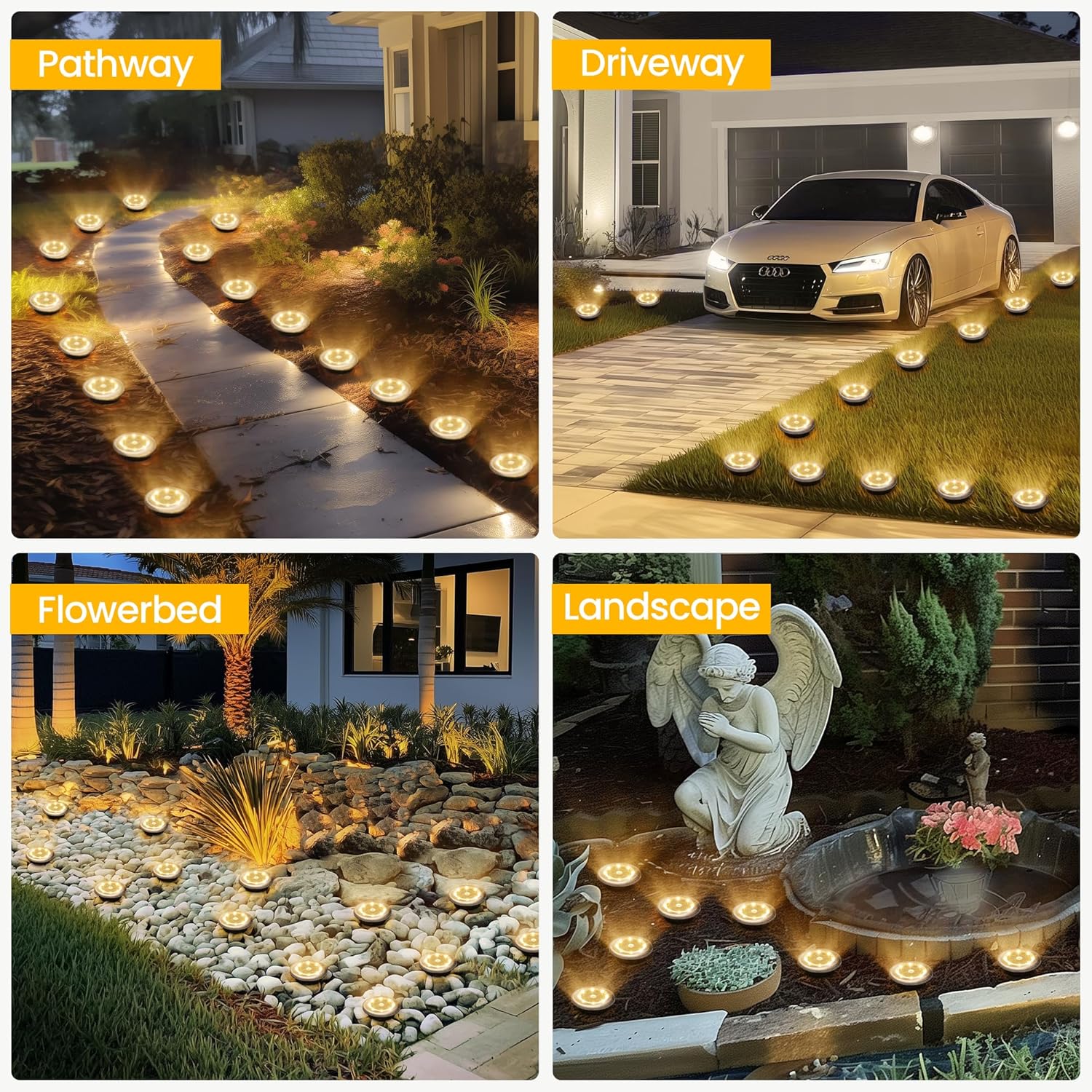 Thumbnail 1 de Solpex 10-Pack Outdoor Solar Ground Lights: Mini IP65 Garden Path Lighting