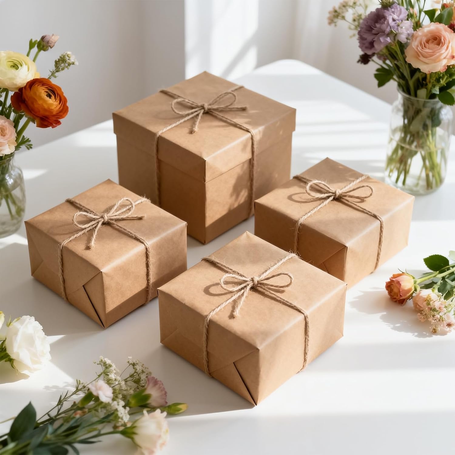 Thumbnail 5 de jijAcraft 2 mm Dünn Juteschnur – Natürliche 100 m für DIY, Geschenkverpackung und Garten
