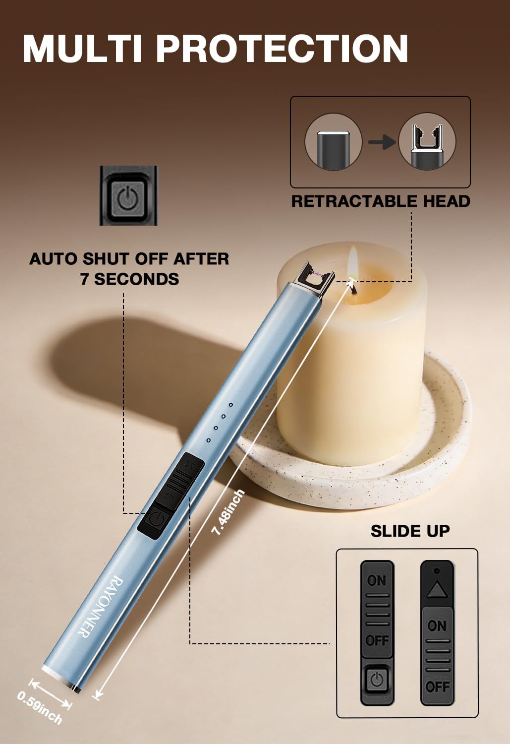 Thumbnail 3 de Electric Candle Lighter, Sierra Blue