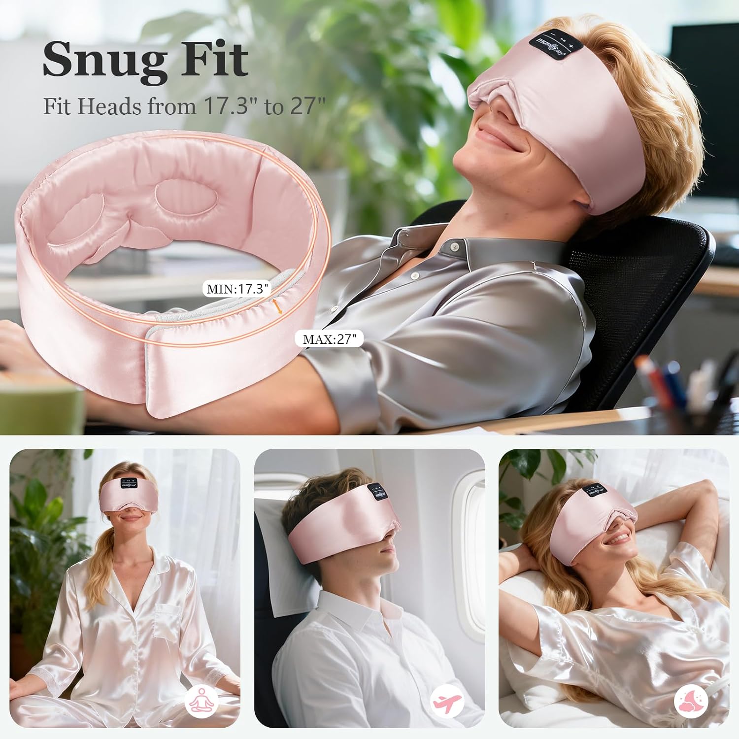 Detalle 2 de MUSICOZY Sleep Mask Headphones with Bluetooth