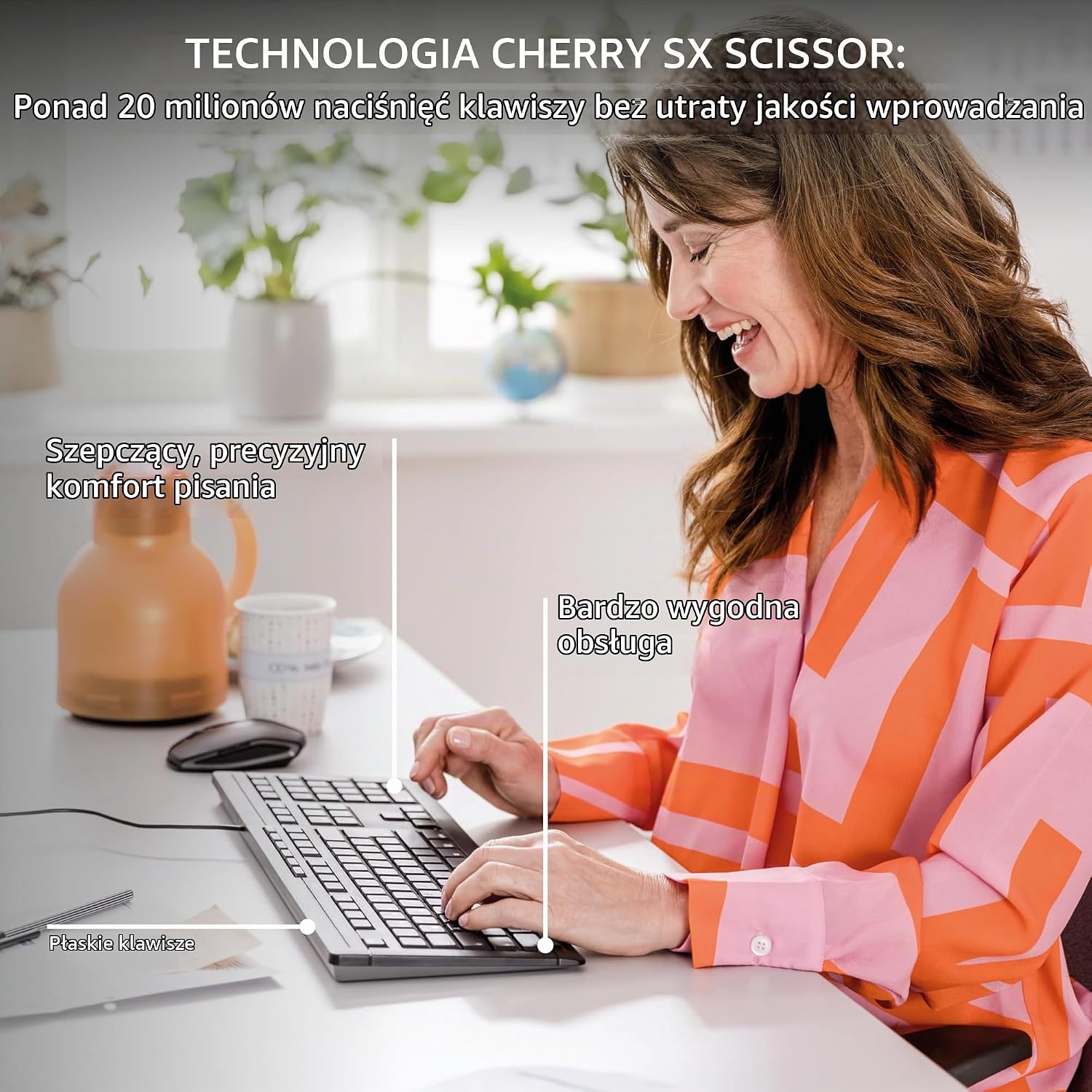 Detalle 2 de CHERRY STREAM KEYBOARD JK-8500PN-2 – klawiatura USB-A, QWERTY, ciche klawisze