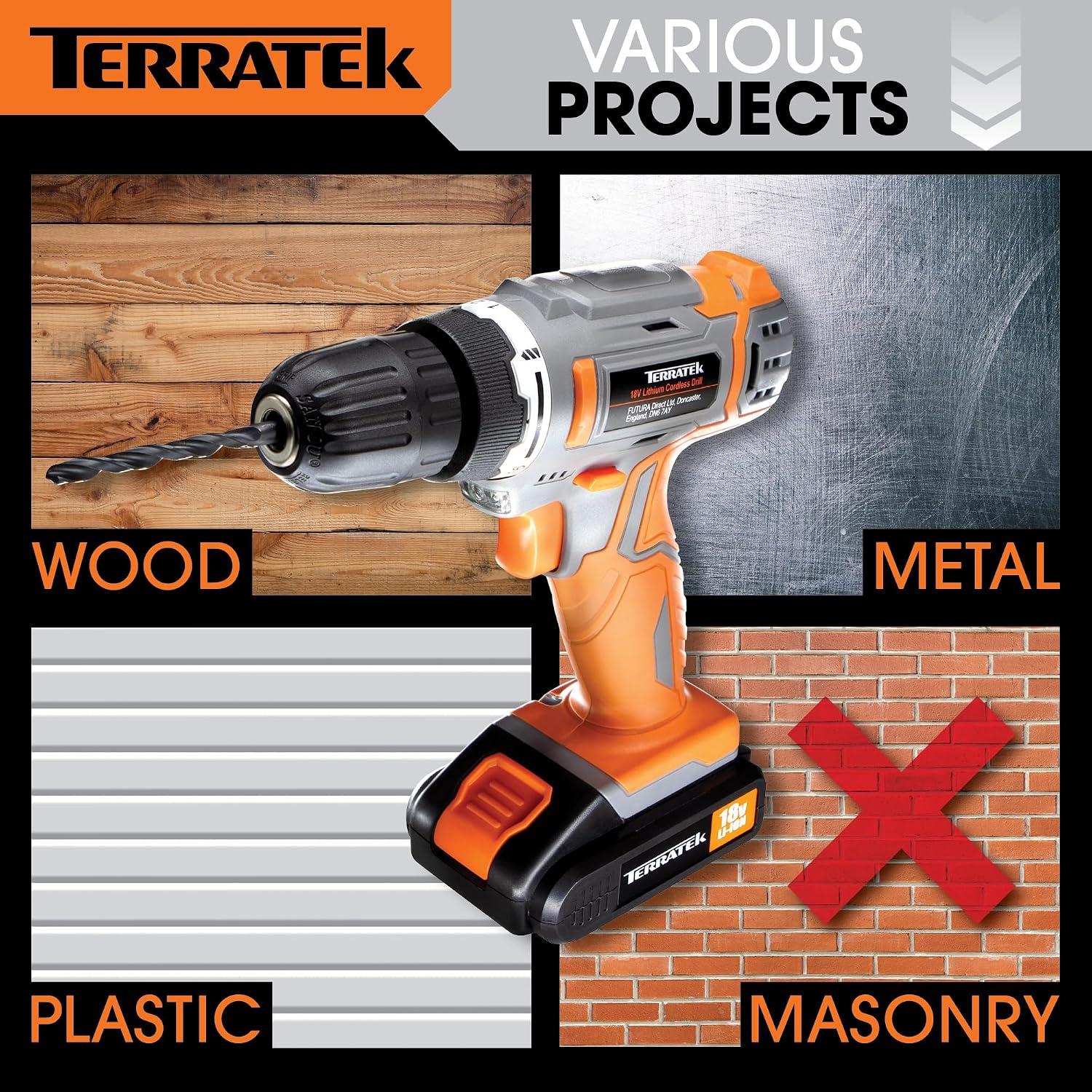 Detalle 2 de Terratek 18V Cordless Drill Driver 1kg