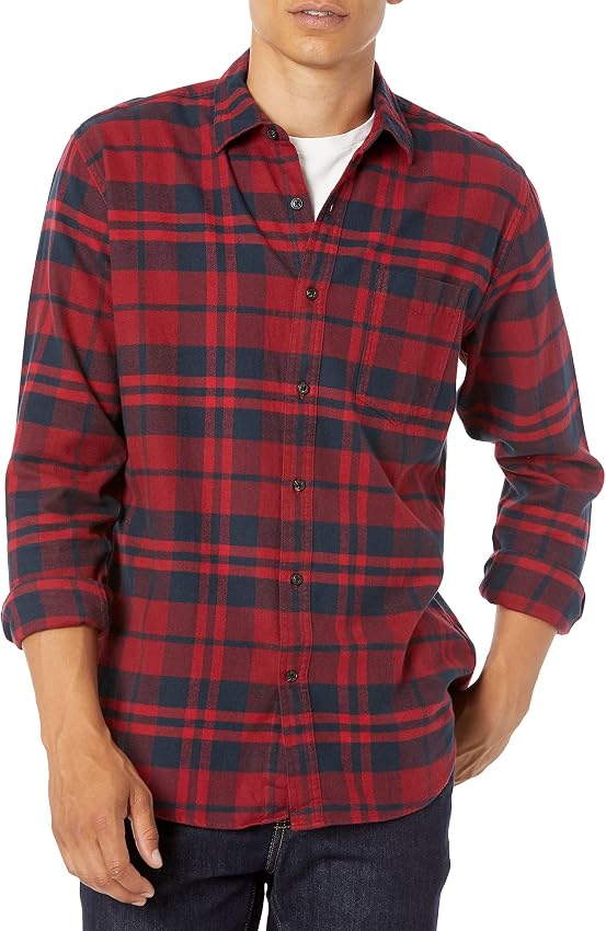 Detalle de Amazon Essentials Camisa franela Regular Fit M, talla
