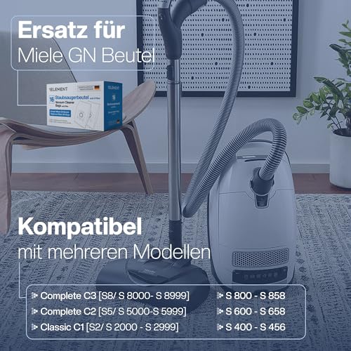 Detalle 2 de 1E 4 Staubsaugerbeutel Typ GN für Miele Complete C3, C2 & C1 – Beutelset inkl. Filter