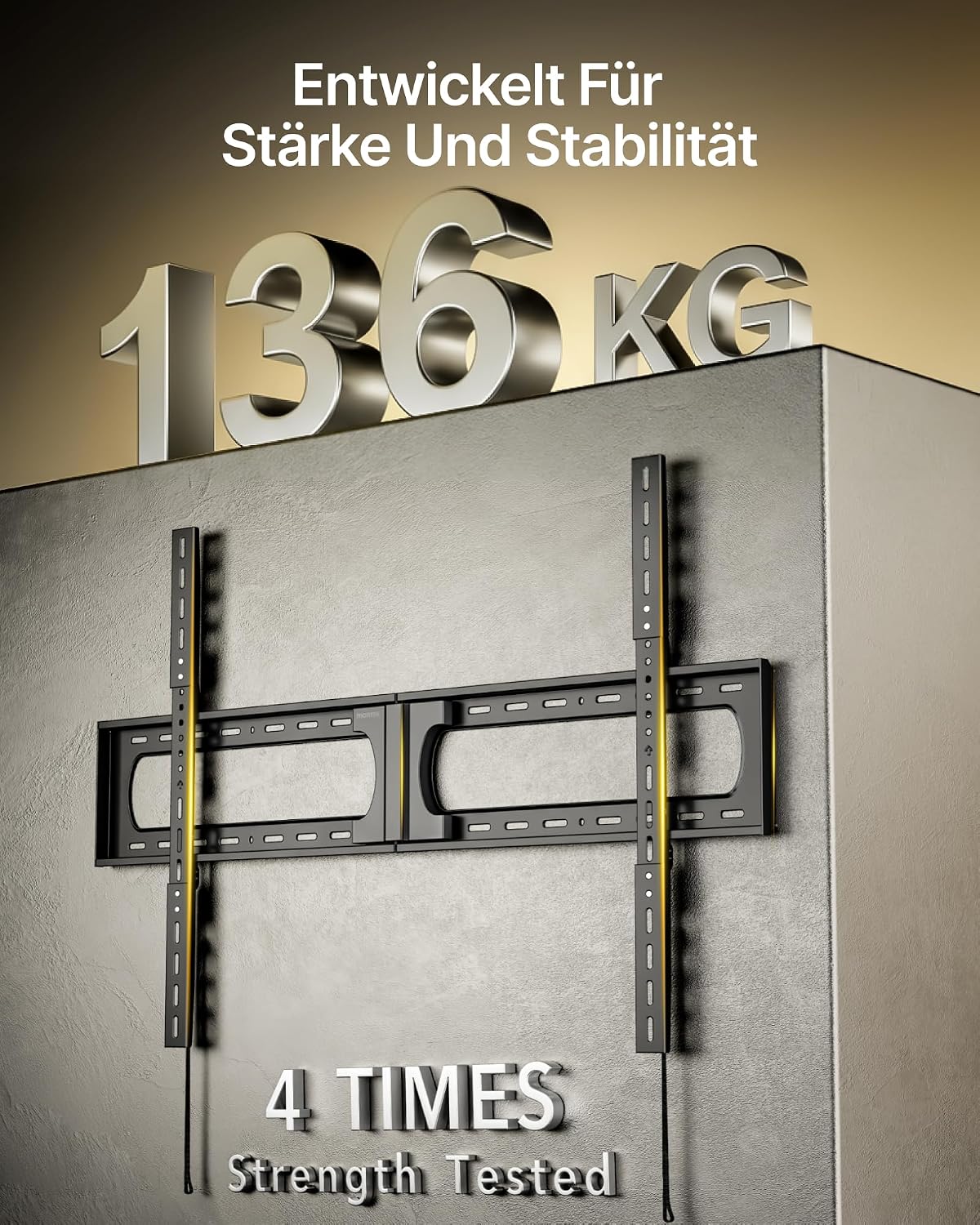 Detalle de monTEK Heavy Duty TV Wandhalterung bis 136 kg