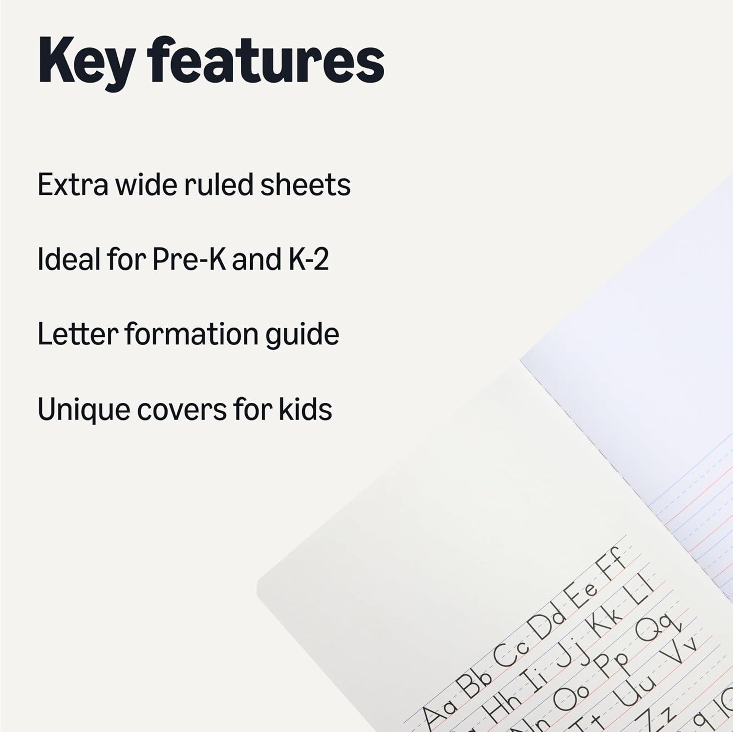 Thumbnail 1 de Amazon Basics Primary Composition Notebook, 9.75" x 7.5", 100 Sheets, 3-Pack
