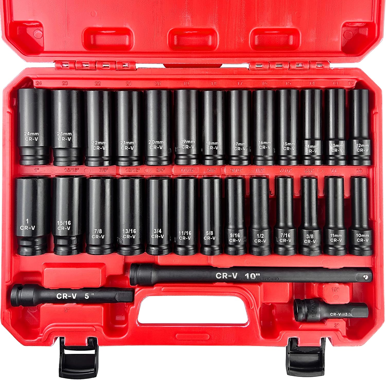 Detalle de EACELIY 29pcs 1/2" Impact Socket Set 29pc