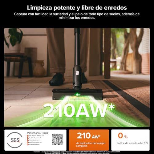 Detalle de roborock H60 Hub Ultra aspiradora 210 AW