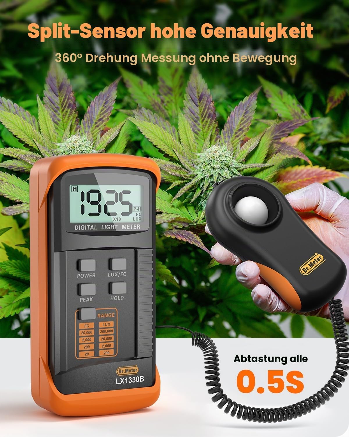Detalle 2 de Dr.meter LX1330B Luxmeter 0-200.000