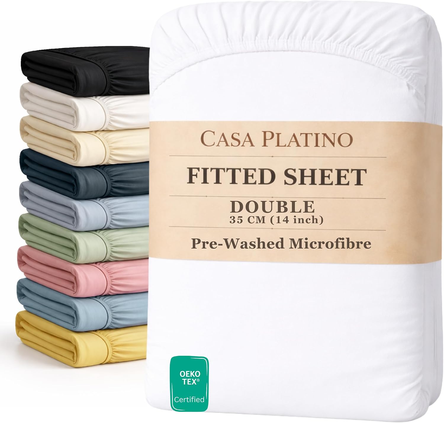 Detalle de Fitted Sheet Double 135x190cm 35cm pocket