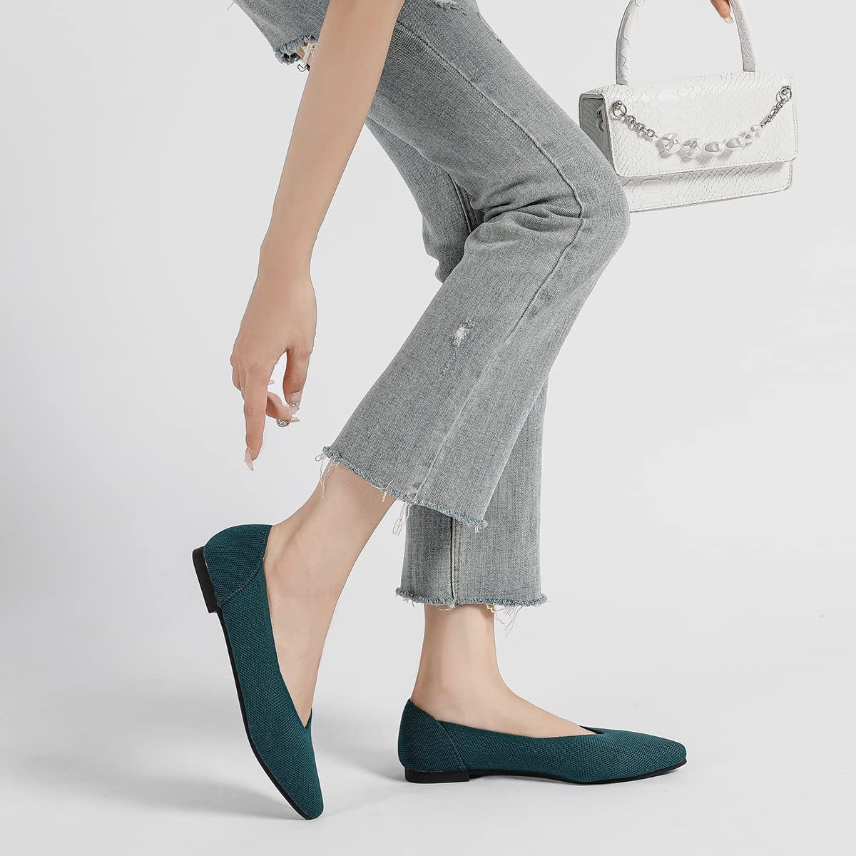 Thumbnail 1 de Semwiss Women's Ballet Flats: Comfortable, Casual Dressy Office Shoes with Pointed Toe and Leopard Design