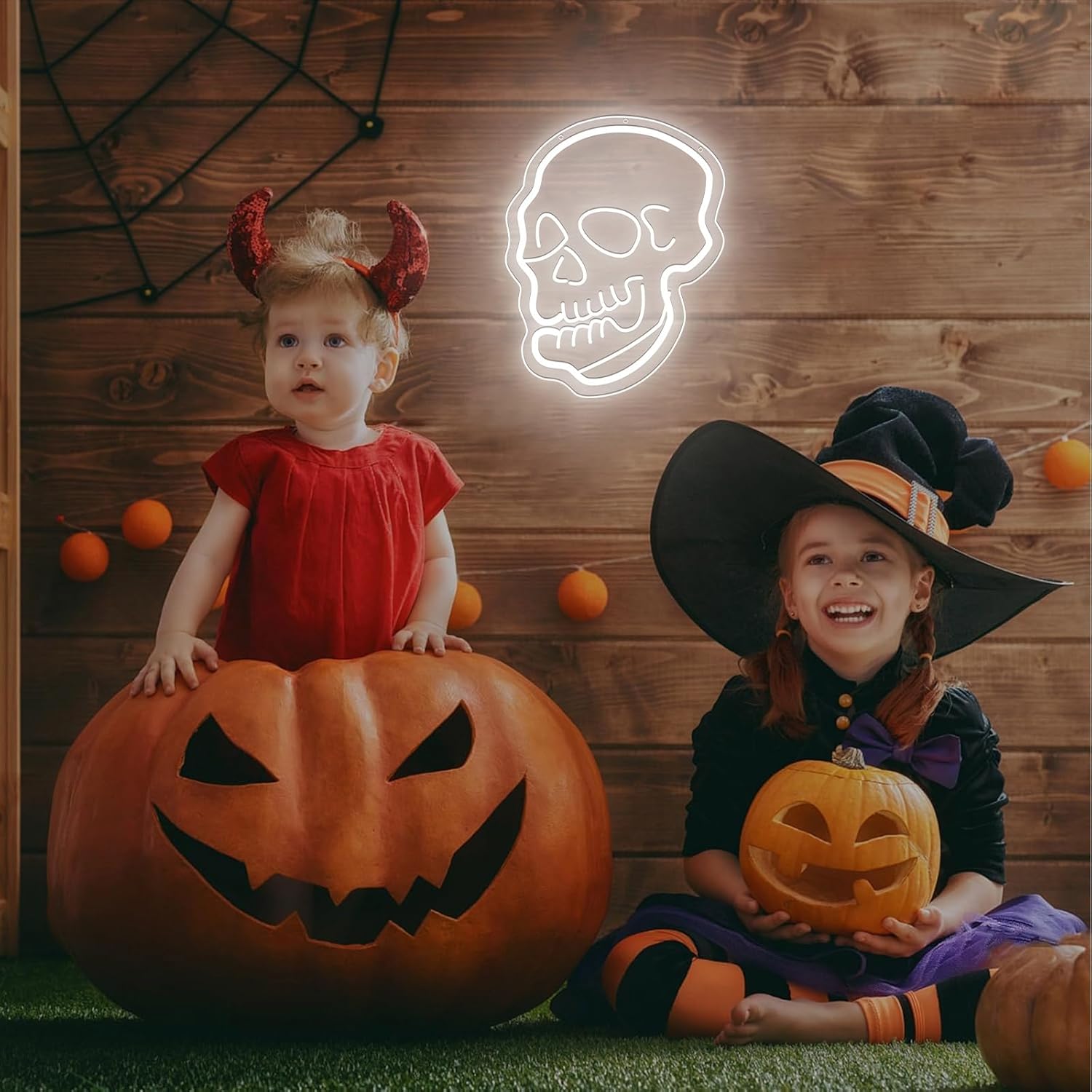 Thumbnail 6 de ENUOLI Skeleton Skull Neon Sign: USB‑Powered LED Skull Neon Light for Bedroom, Adjustable Brightness