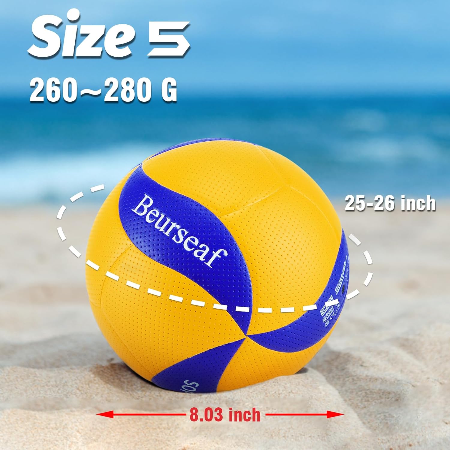 Thumbnail 2 de Beurseaf Volleyball Soft Touch, Größe 5 – Indoor & Outdoor