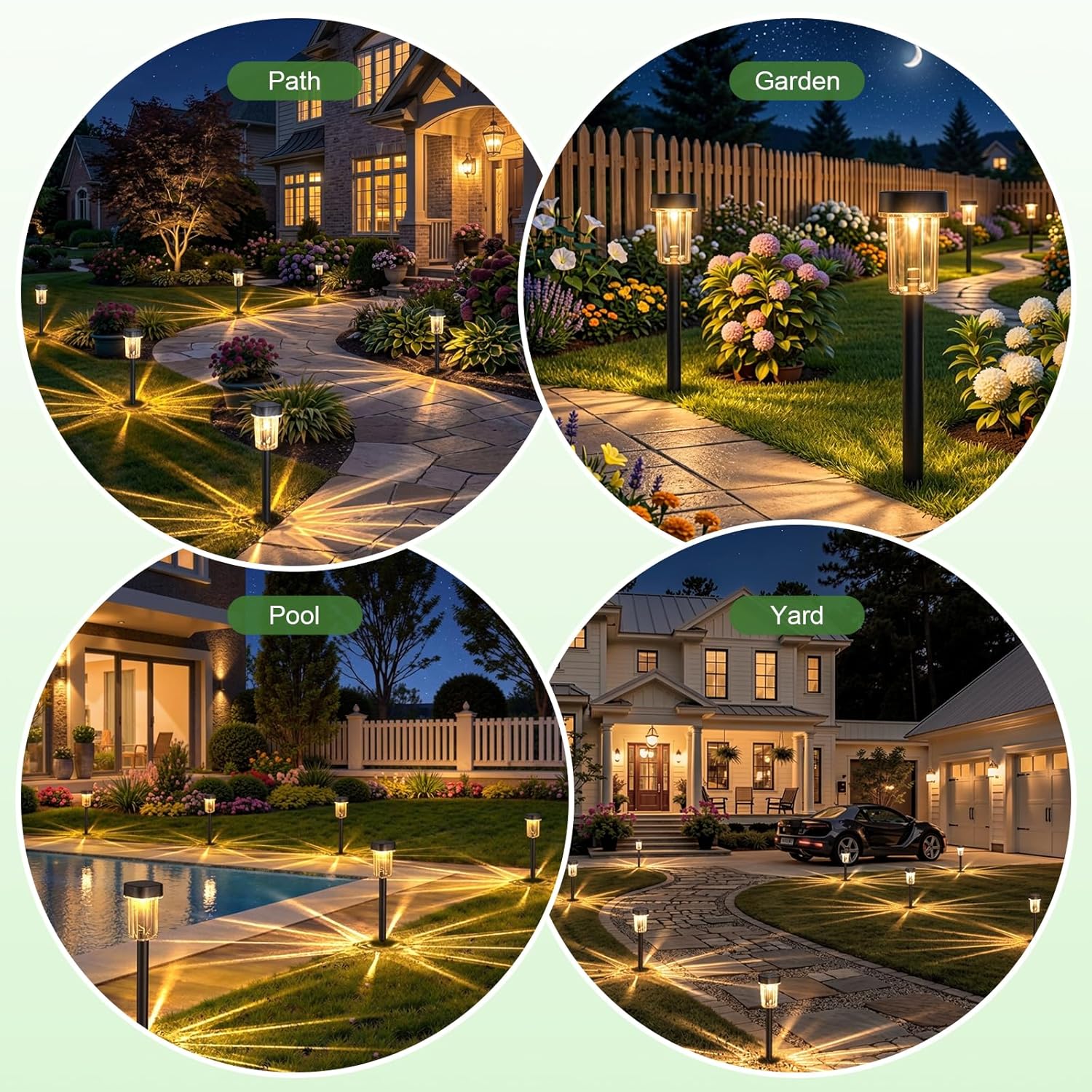 Thumbnail 6 de Auting Solarlampen für Außen Garten – 4er Set Warmweiß LED Gartenleuchten, IP65